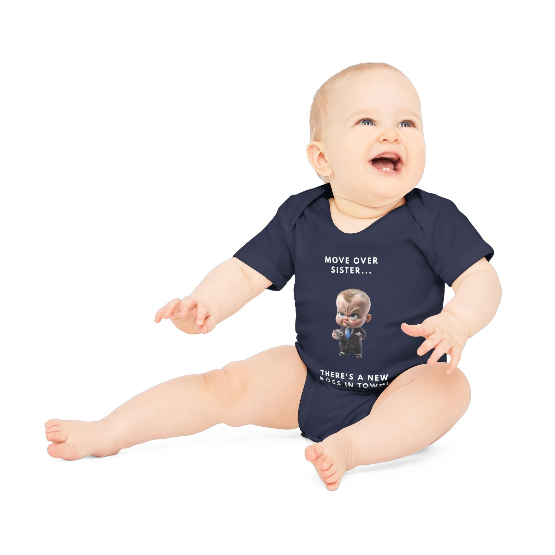 Baby Boss Organic Bodysuit - Adorable Infant Clothing, Funny Baby Gift, Cute Newborn Outfit, Perfect for Baby Showers, Milestone Photos Printify