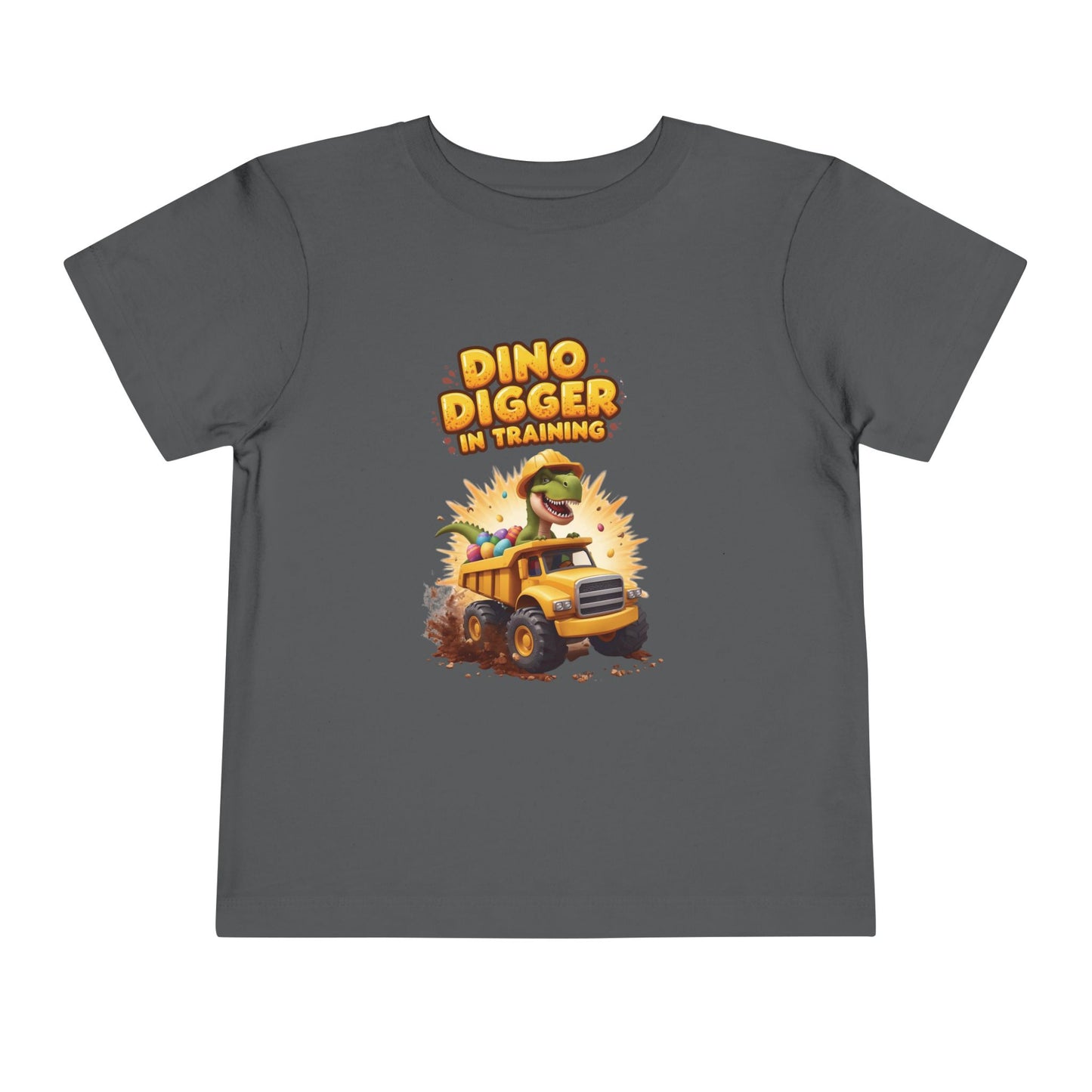 Dino Digger Toddler Tee - Fun Dino Excavator T-Shirt, Kids Gift, Birthday Outfit, Playwear, Cute Dinosaur Apparel