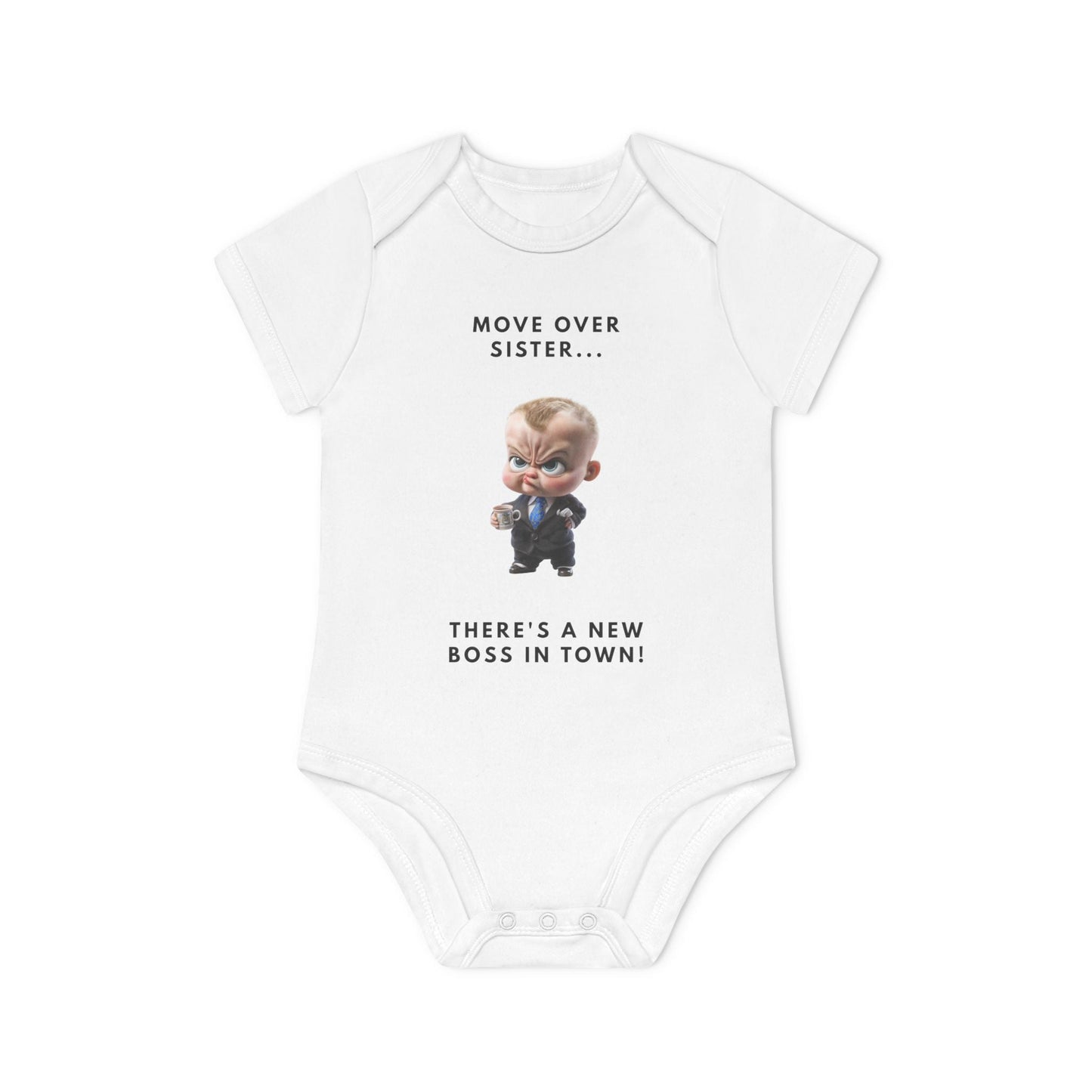 Baby Boss Organic Bodysuit - Adorable Infant Clothing, Funny Baby Gift, Cute Newborn Outfit, Perfect for Baby Showers, Milestone Photos Printify