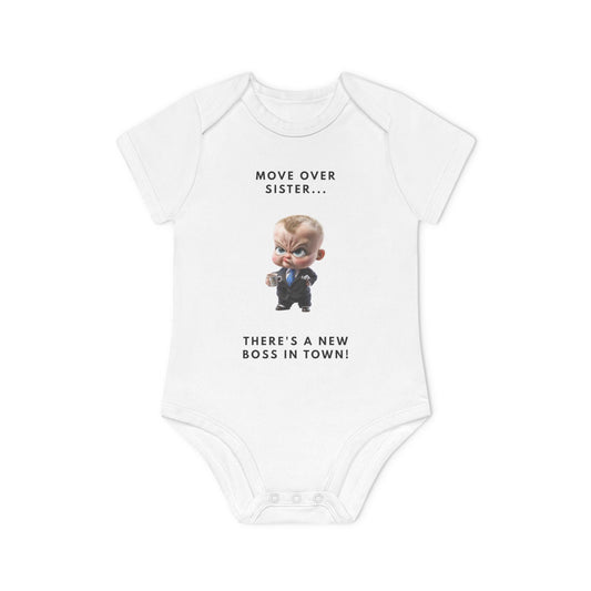 Baby Boss Organic Bodysuit - Adorable Infant Clothing, Funny Baby Gift, Cute Newborn Outfit, Perfect for Baby Showers, Milestone Photos Printify