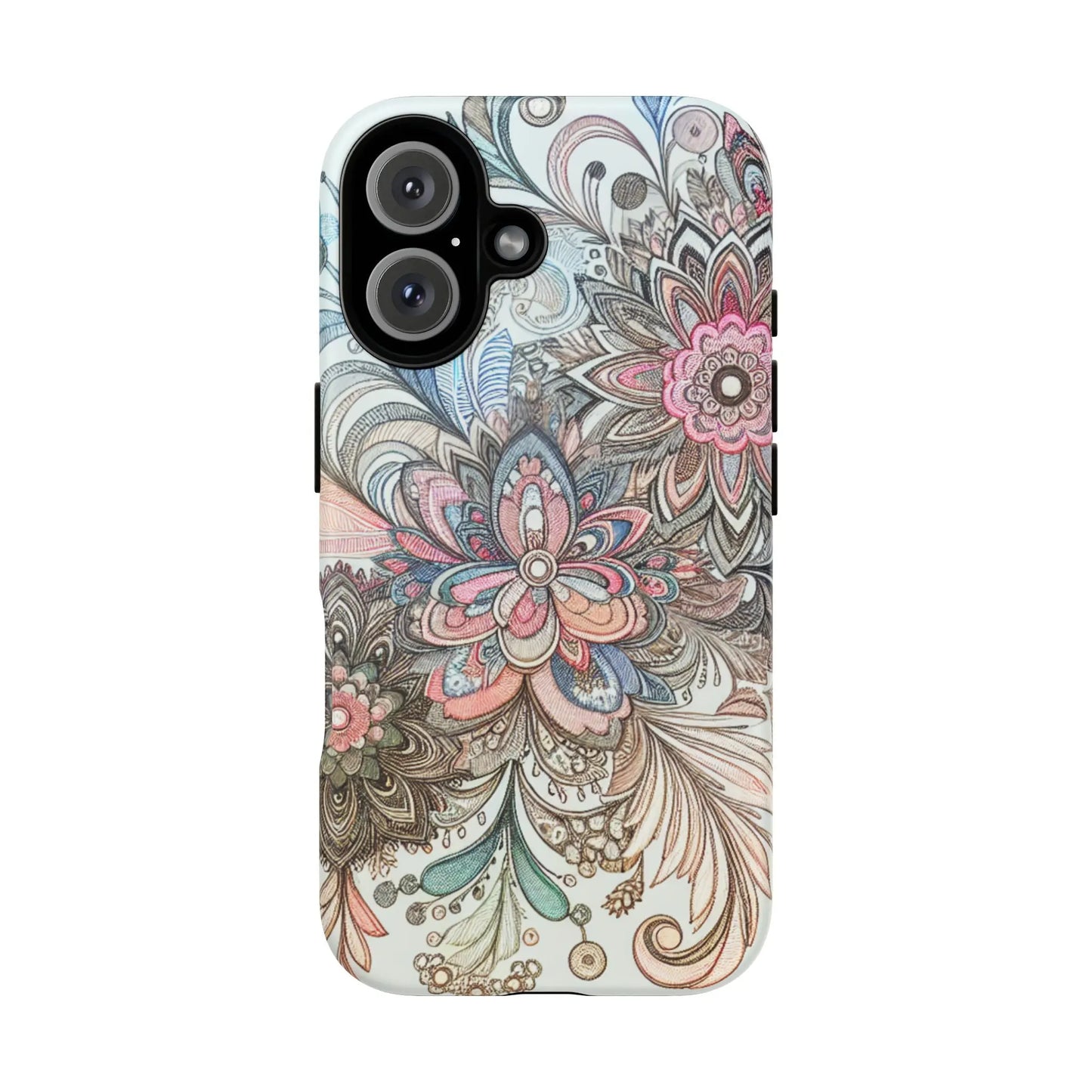 Floral Phone Case, Tough Cases, Protective mobile cover for flower lovers, Gift for her, Stylish phone accessory, Unique floral [...] Printify