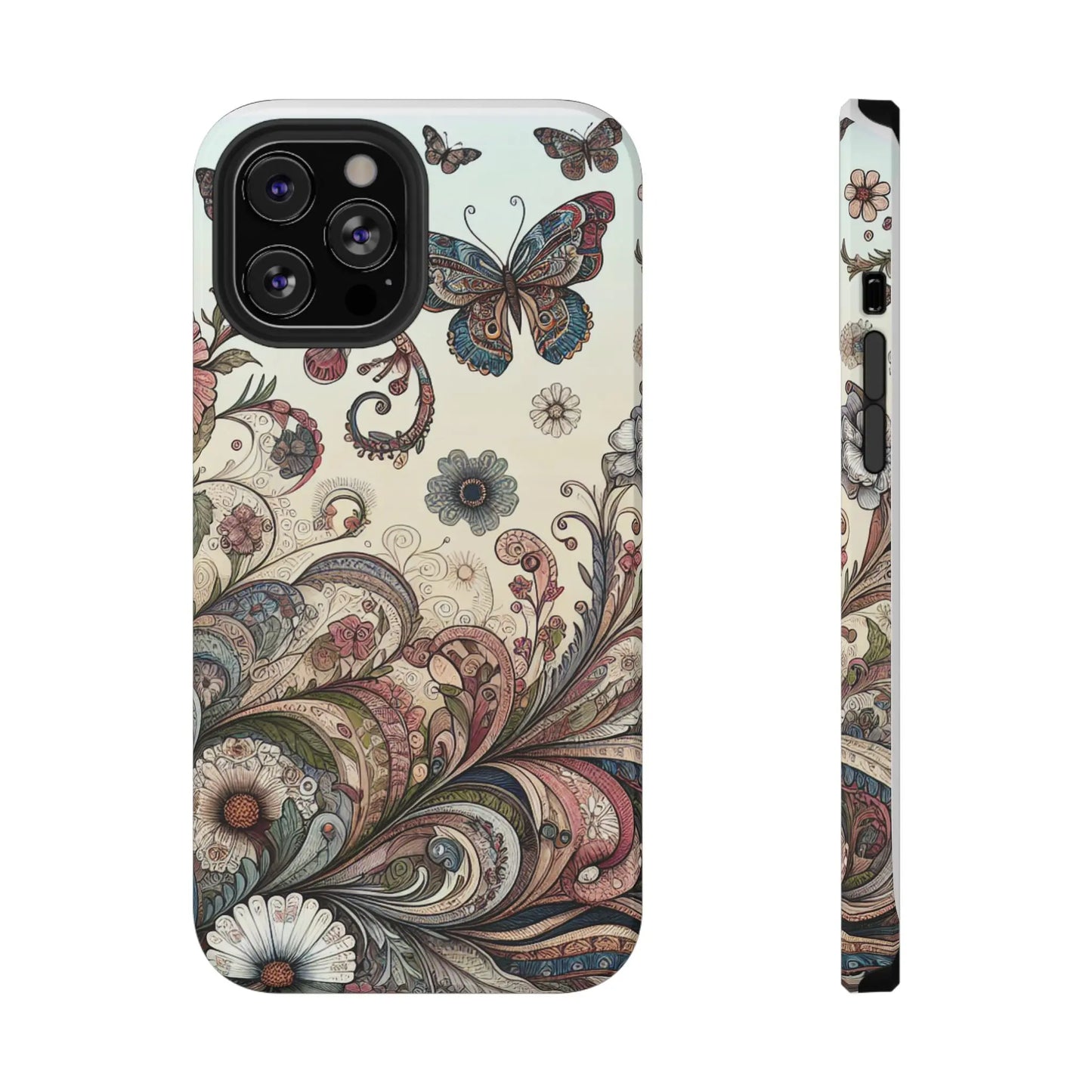 Phone Cases Whimsical Butterflies and Sunflowers Design Printify