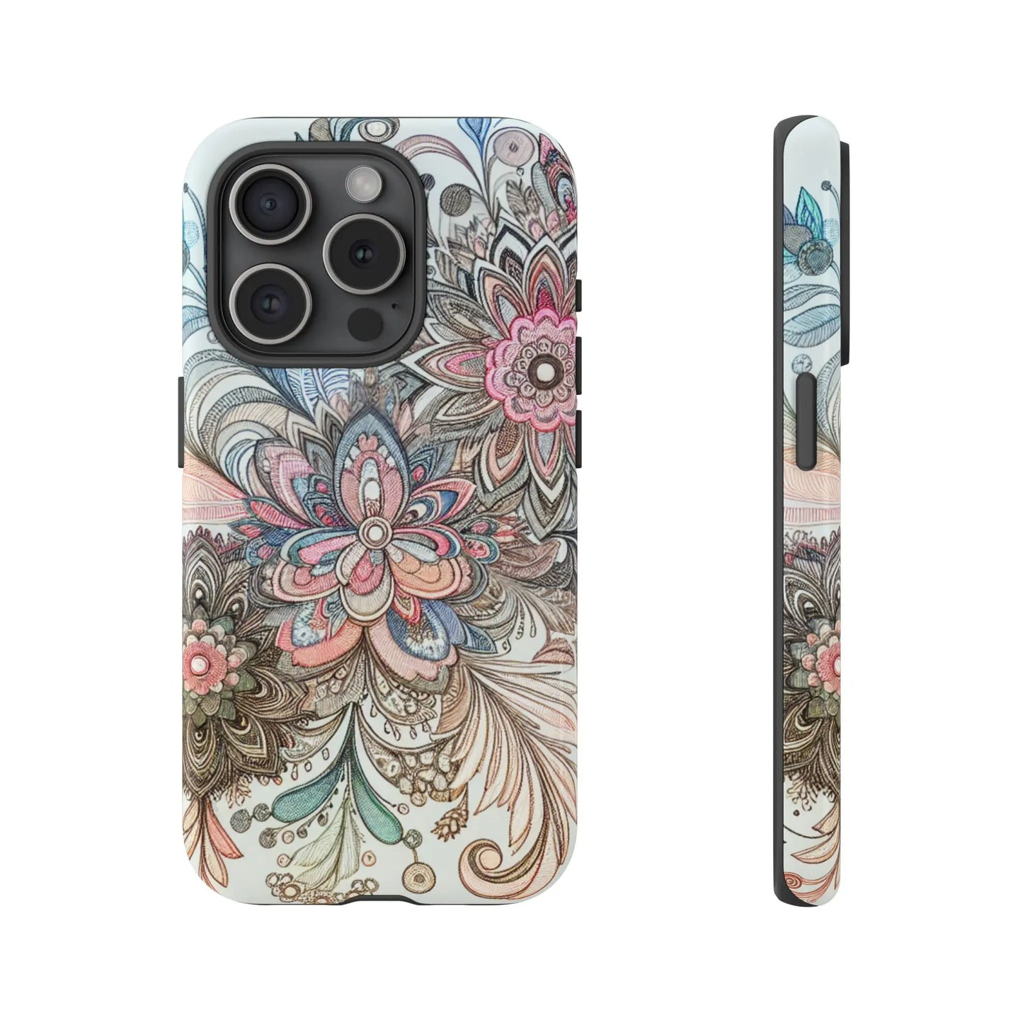 Floral Phone Case, Tough Cases, Protective mobile cover for flower lovers, Gift for her, Stylish phone accessory, Unique floral [...] Printify