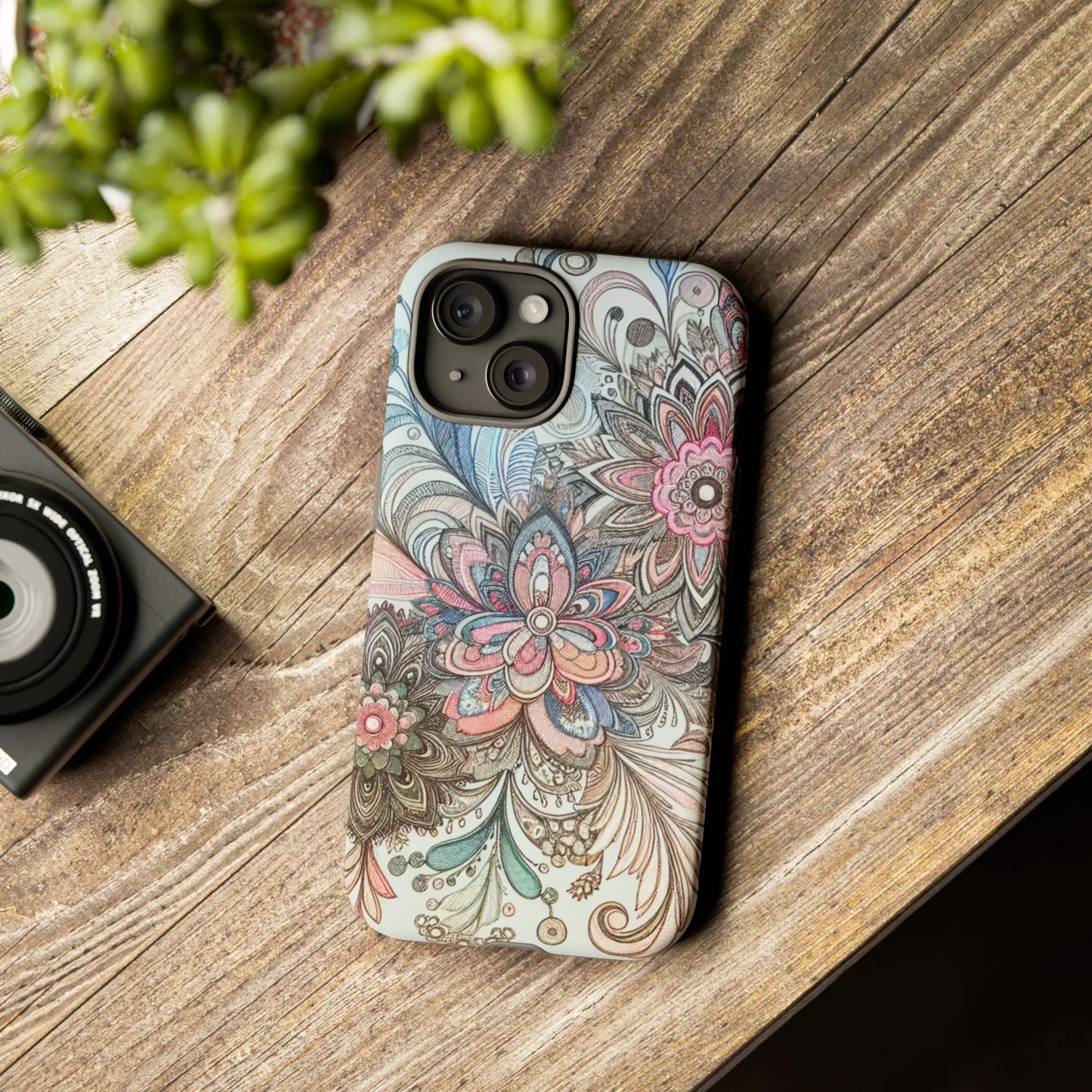 Floral Phone Case, Tough Cases, Protective mobile cover for flower lovers, Gift for her, Stylish phone accessory, Unique floral [...] Printify