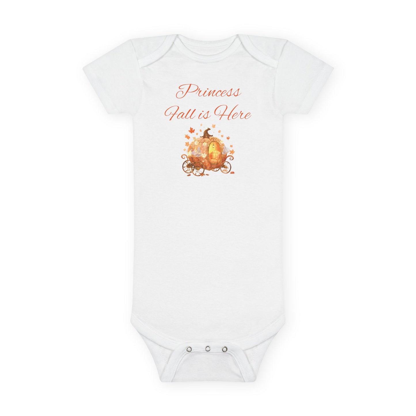 Baby Onesie, Princess Fall is Here - Personalizable Infant Bodysuit, Fall Pumpkin Carriage, Halloween Outfit, Baby Shower Gift, Custom Baby