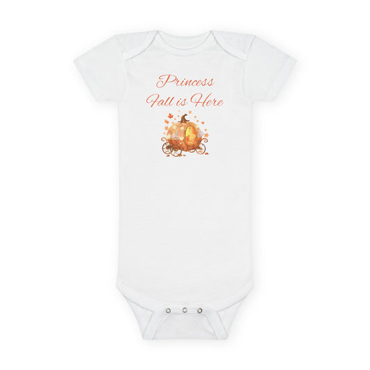 Baby Onesie, Princess Fall is Here - Personalizable Infant Bodysuit, Fall Pumpkin Carriage, Halloween Outfit, Baby Shower Gift, Custom Baby