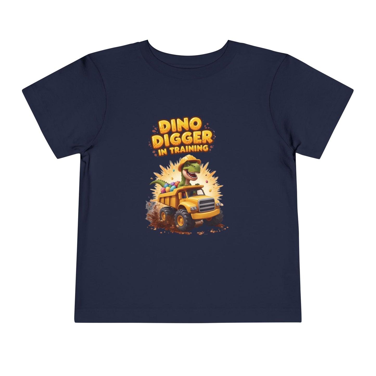 Dino Digger Toddler Tee - Fun Dino Excavator T-Shirt, Kids Gift, Birthday Outfit, Playwear, Cute Dinosaur Apparel