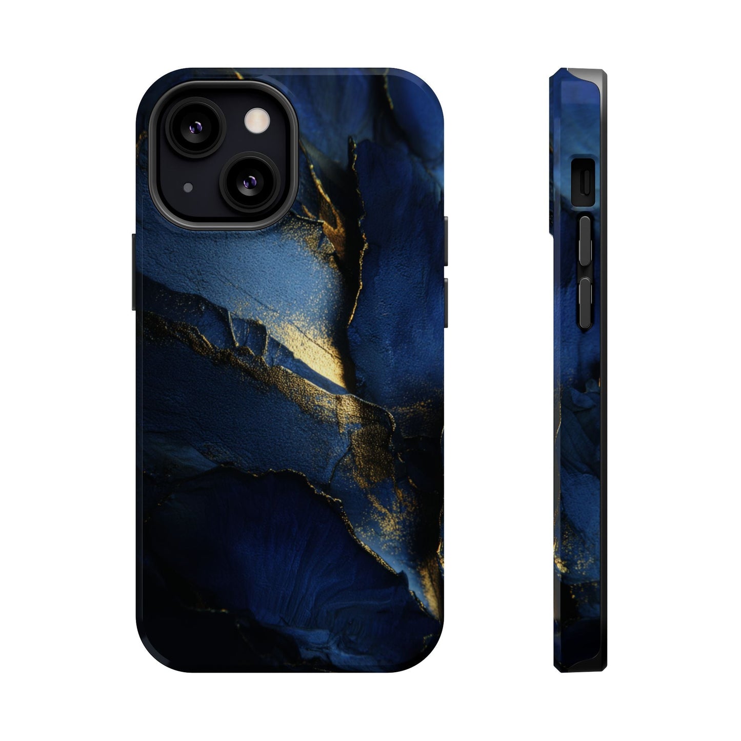 Phone Case - Blue and Gold 8k HD Design - Magnetic Tough Cases Printify