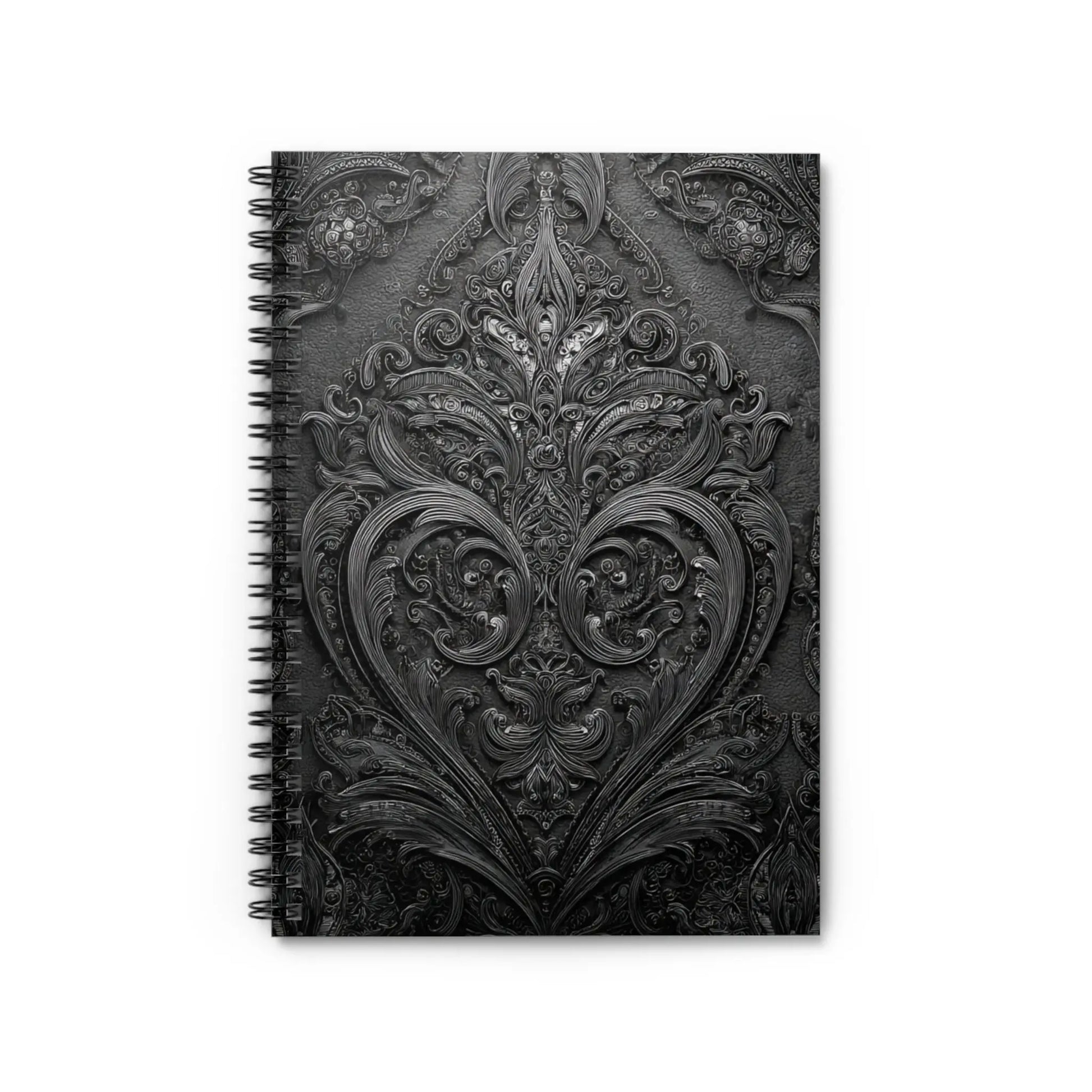 Spiral Notebook - Gothic Lace Texture Journal Printify
