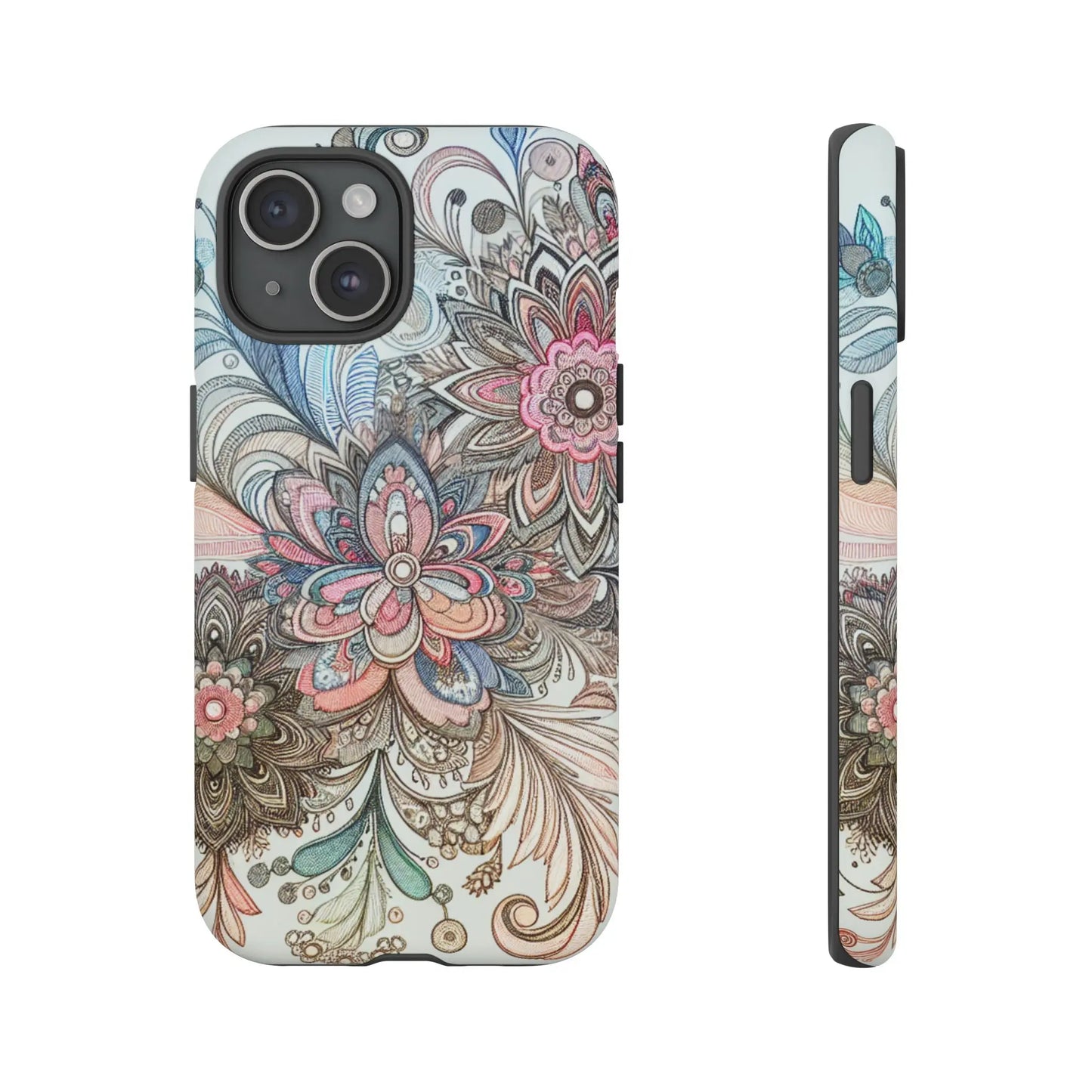 Floral Phone Case, Tough Cases, Protective mobile cover for flower lovers, Gift for her, Stylish phone accessory, Unique floral [...] Printify