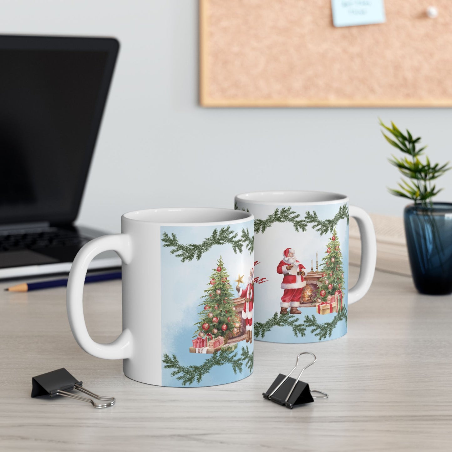 Merry Christmas Ceramic Mug, Holiday Gift, Festive Coffee Cup, Christmas Decor, Seasonal Beverageware