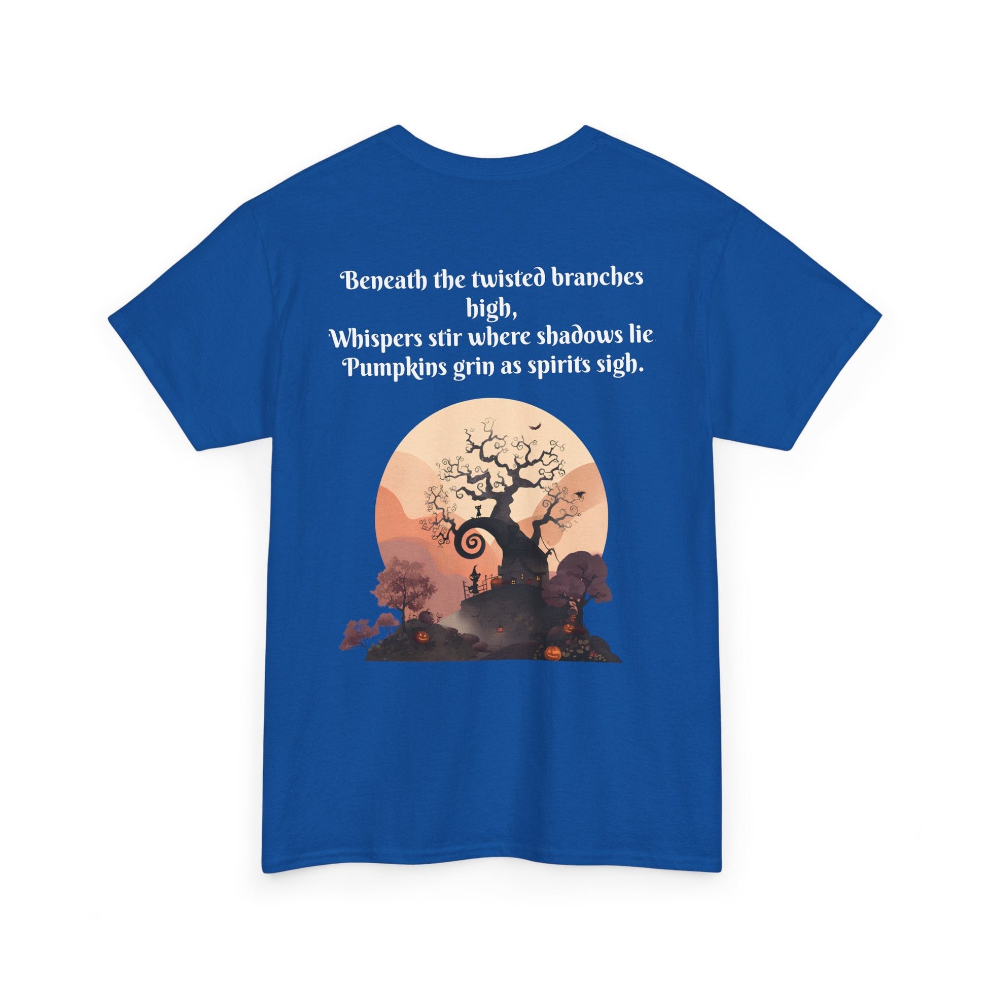 Spooky Sunset Tee, Halloween Shirt, Fall Apparel, Unisex Graphic Tee, Autumn Vibes, Cozy Casual Wear Printify