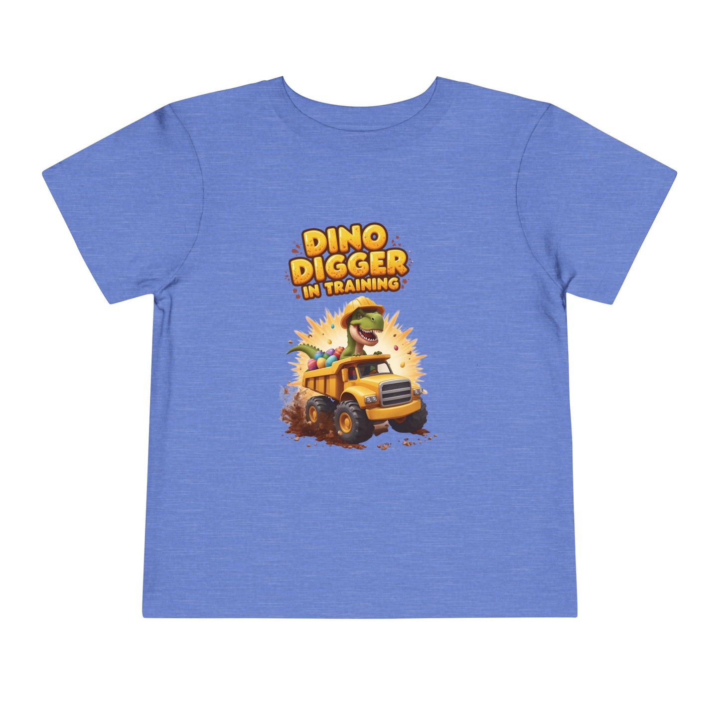 Dino Digger Toddler Tee - Fun Dino Excavator T-Shirt, Kids Gift, Birthday Outfit, Playwear, Cute Dinosaur Apparel