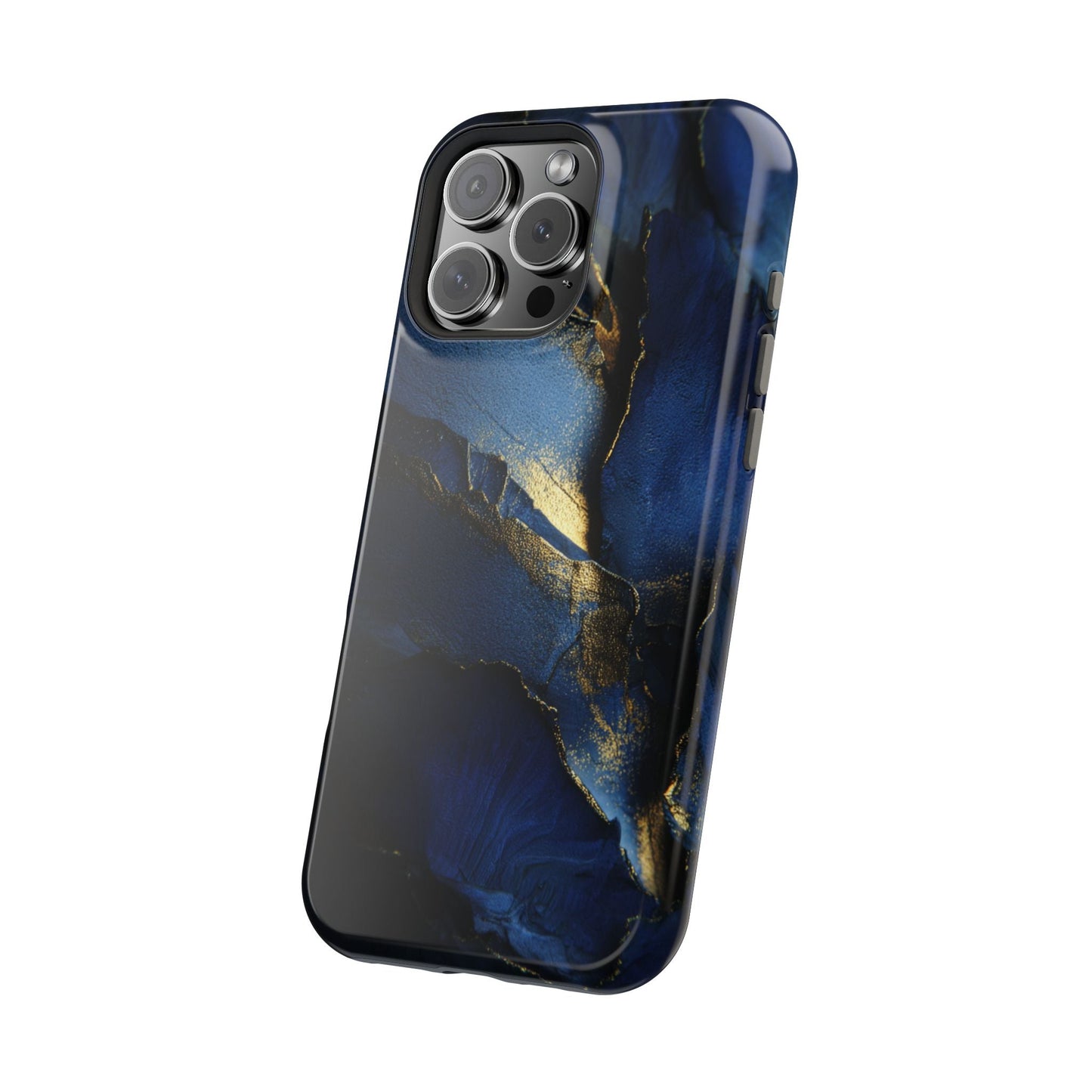 Phone Case - Blue and Gold 8k HD Design - Magnetic Tough Cases Printify