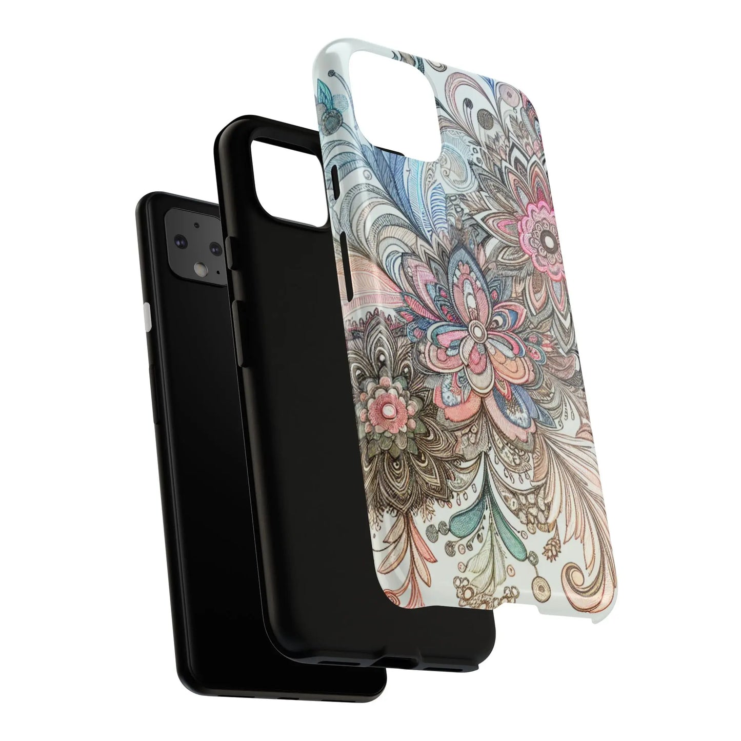 Floral Phone Case, Tough Cases, Protective mobile cover for flower lovers, Gift for her, Stylish phone accessory, Unique floral [...] Printify