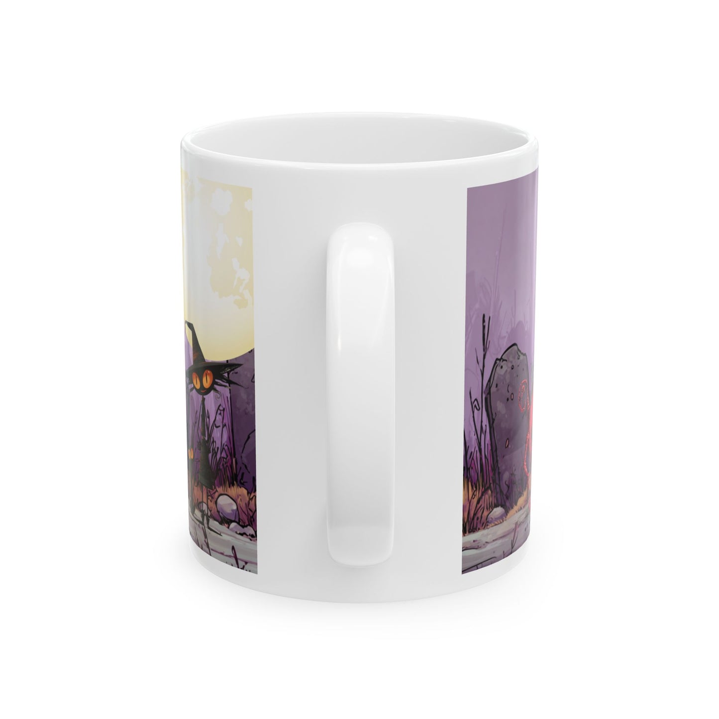 Sip Into Spooky Halloween Mug, Funny Scrabble Tile Coffee Cup, Cute Monster Design, Fall Gift for Coffee Lovers, Dishwasher Safe