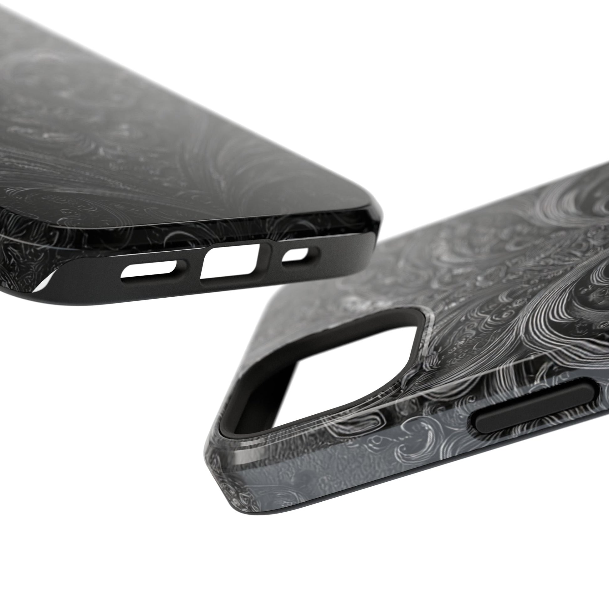 Phone Cases - Elegant Vintage Black Lace Design Printify