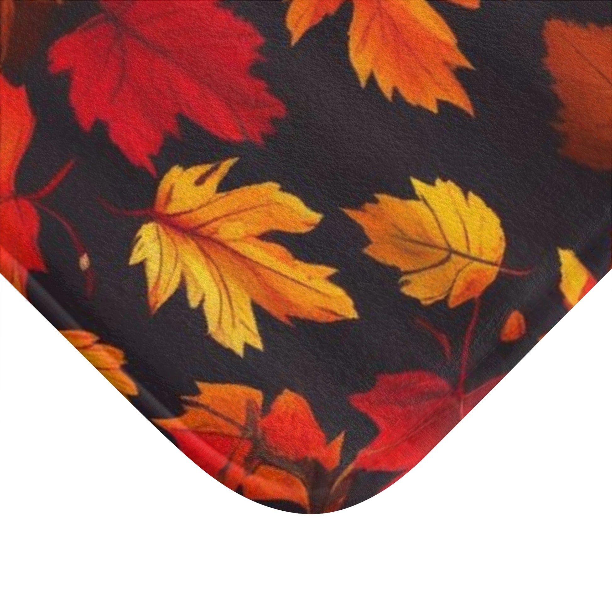 Autumn Leaves Bath Mat, Seasonal Bathroom Decor, Fall Home Accents, Cozy Vibes, Thanksgiving Gift, Leaf Print Rug Printify