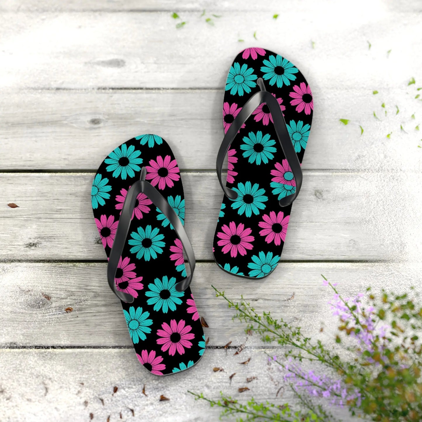 Flip Flops - Pop Art Floral Design Printify