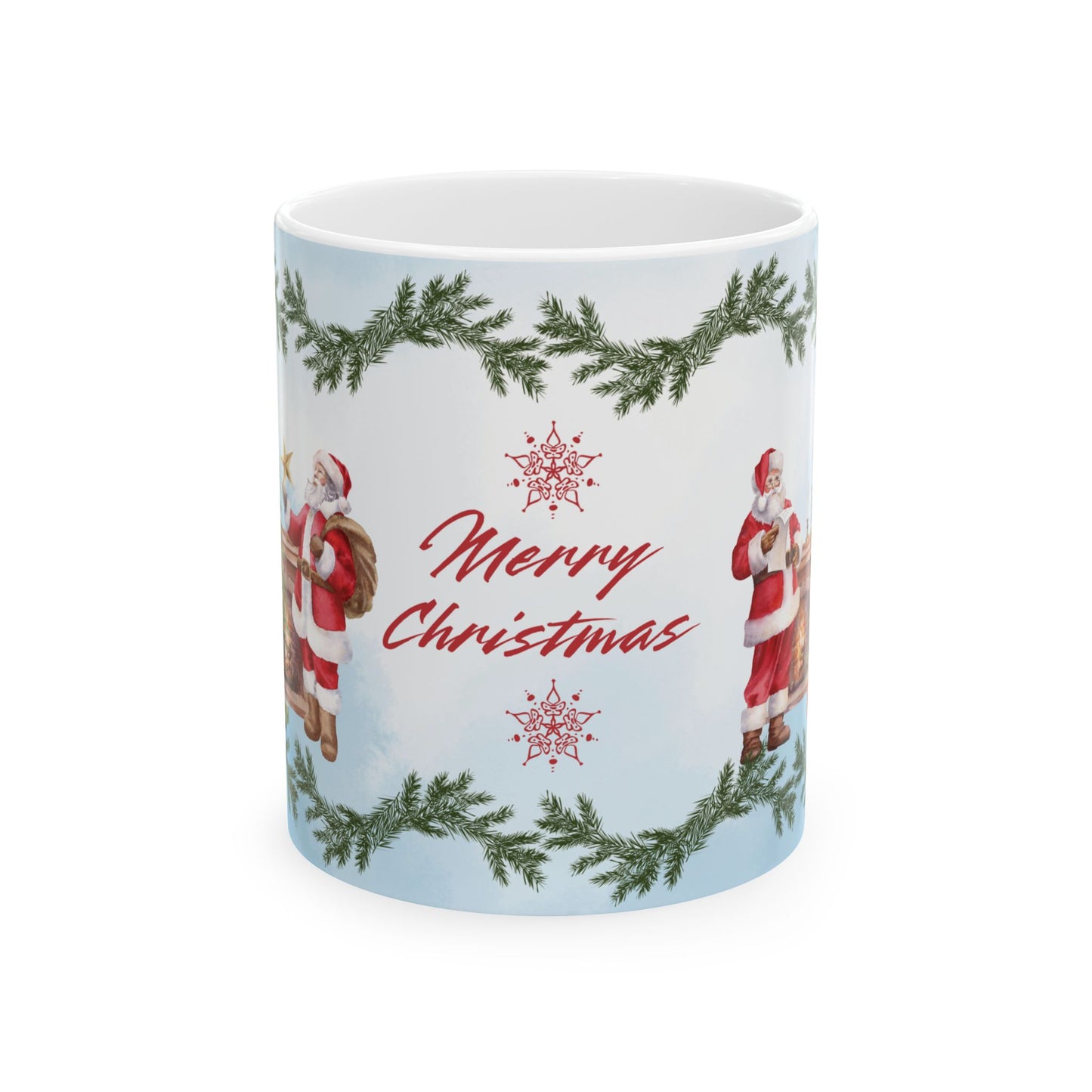 Merry Christmas Ceramic Mug, Holiday Gift, Festive Coffee Cup, Christmas Decor, Seasonal Beverageware