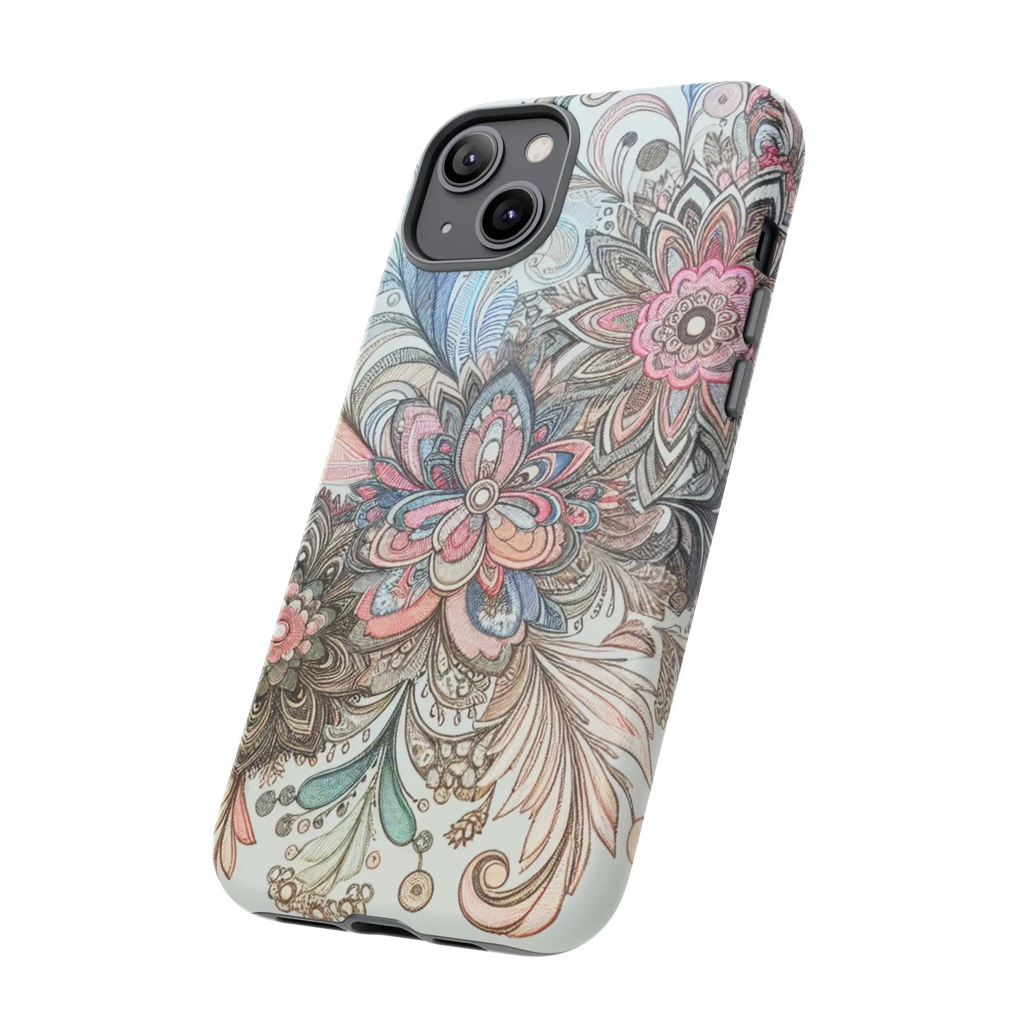 Floral Phone Case, Tough Cases, Protective mobile cover for flower lovers, Gift for her, Stylish phone accessory, Unique floral [...] Printify