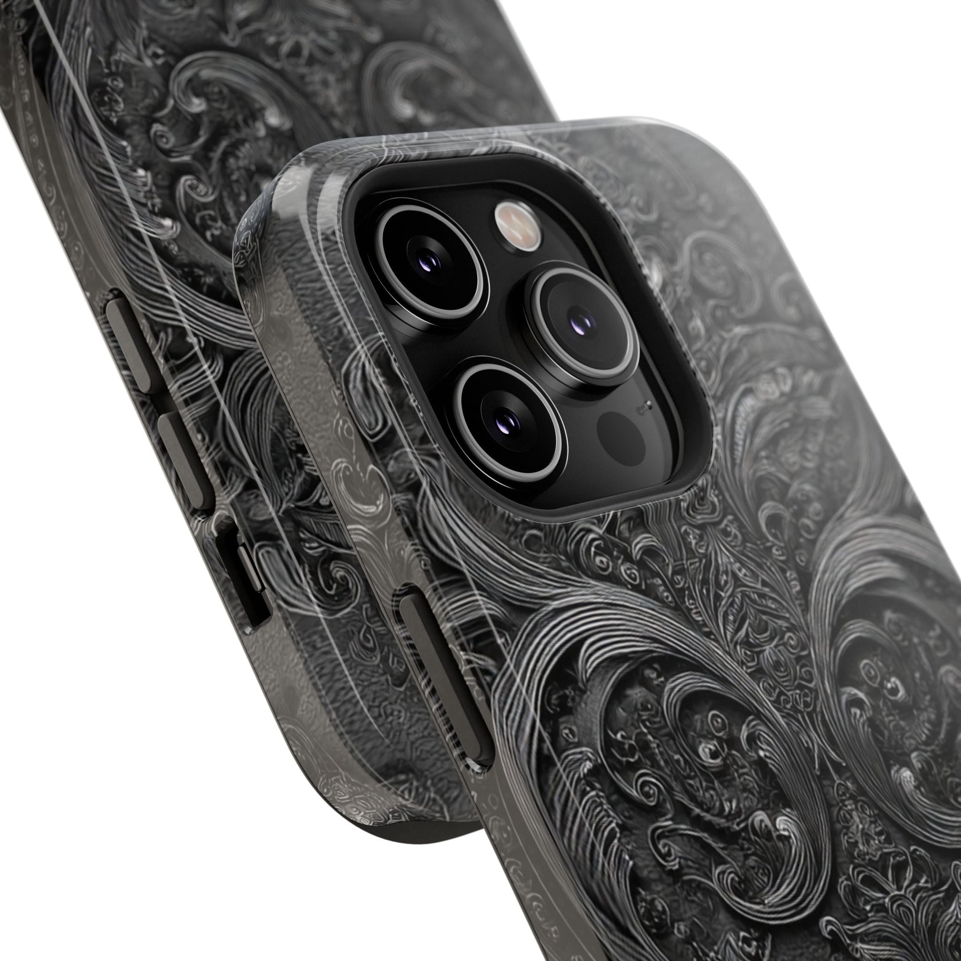 Phone Cases - Elegant Vintage Black Lace Design Printify