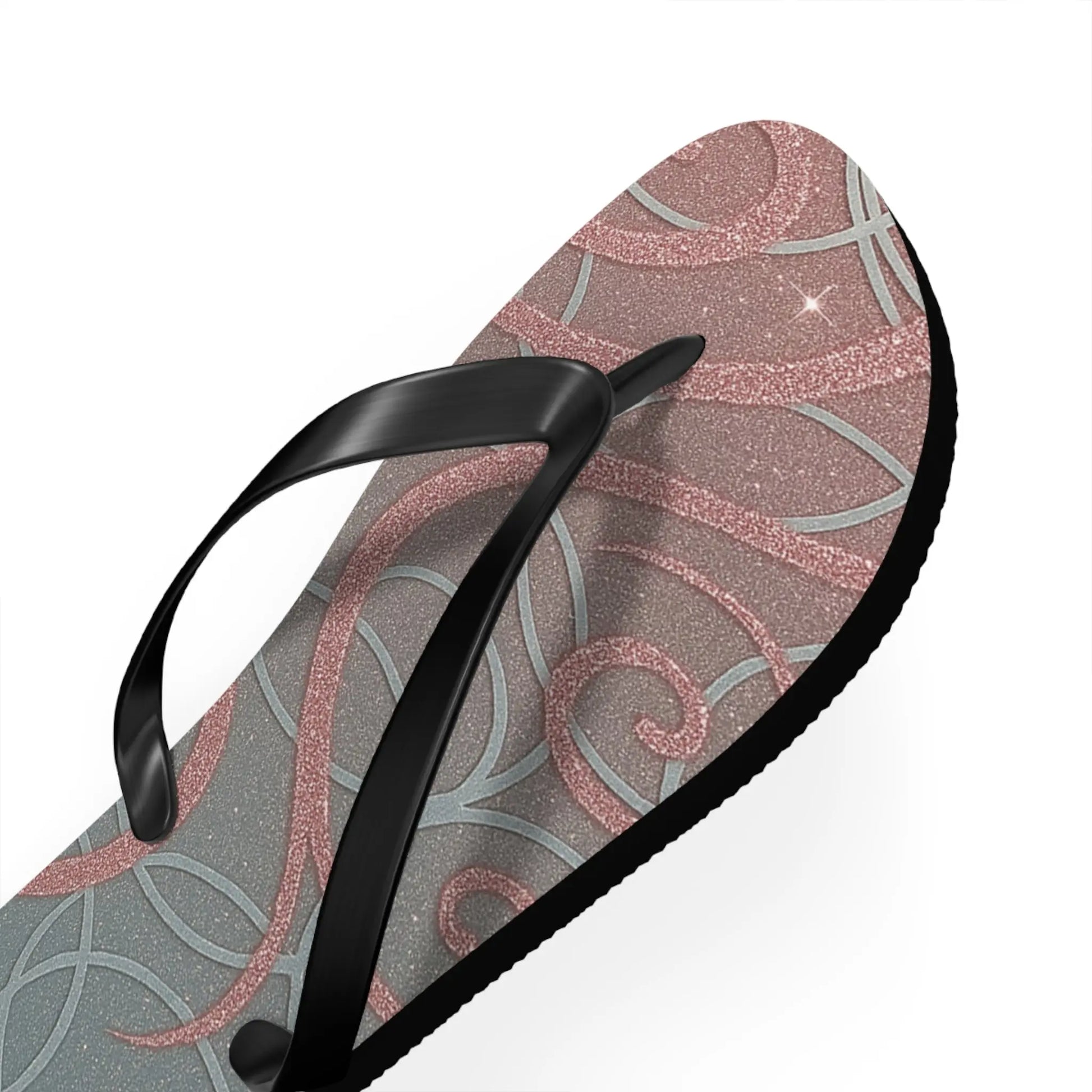 Elegant Swirl Flip Flops | Stylish Summer Footwear, Beach Vibes, Vacation Sandals, Poolside Comfort, Perfect Gift Printify