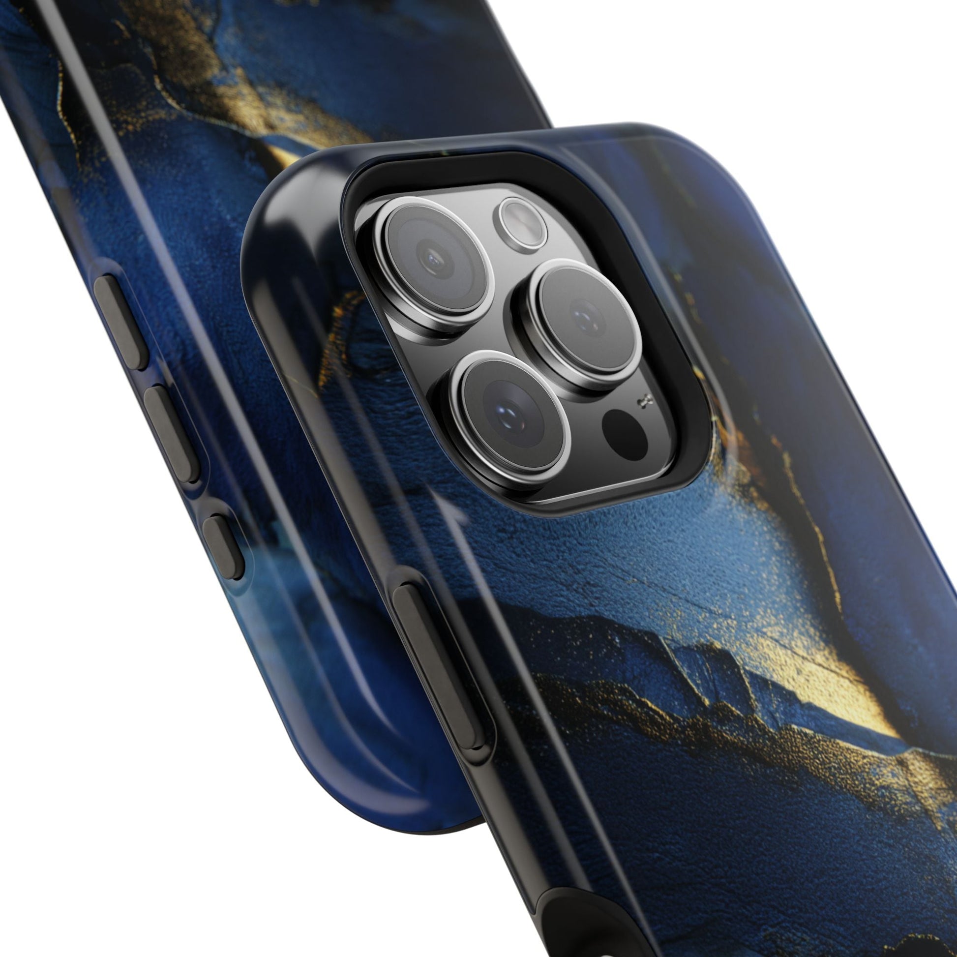 Phone Case - Blue and Gold 8k HD Design - Magnetic Tough Cases Printify