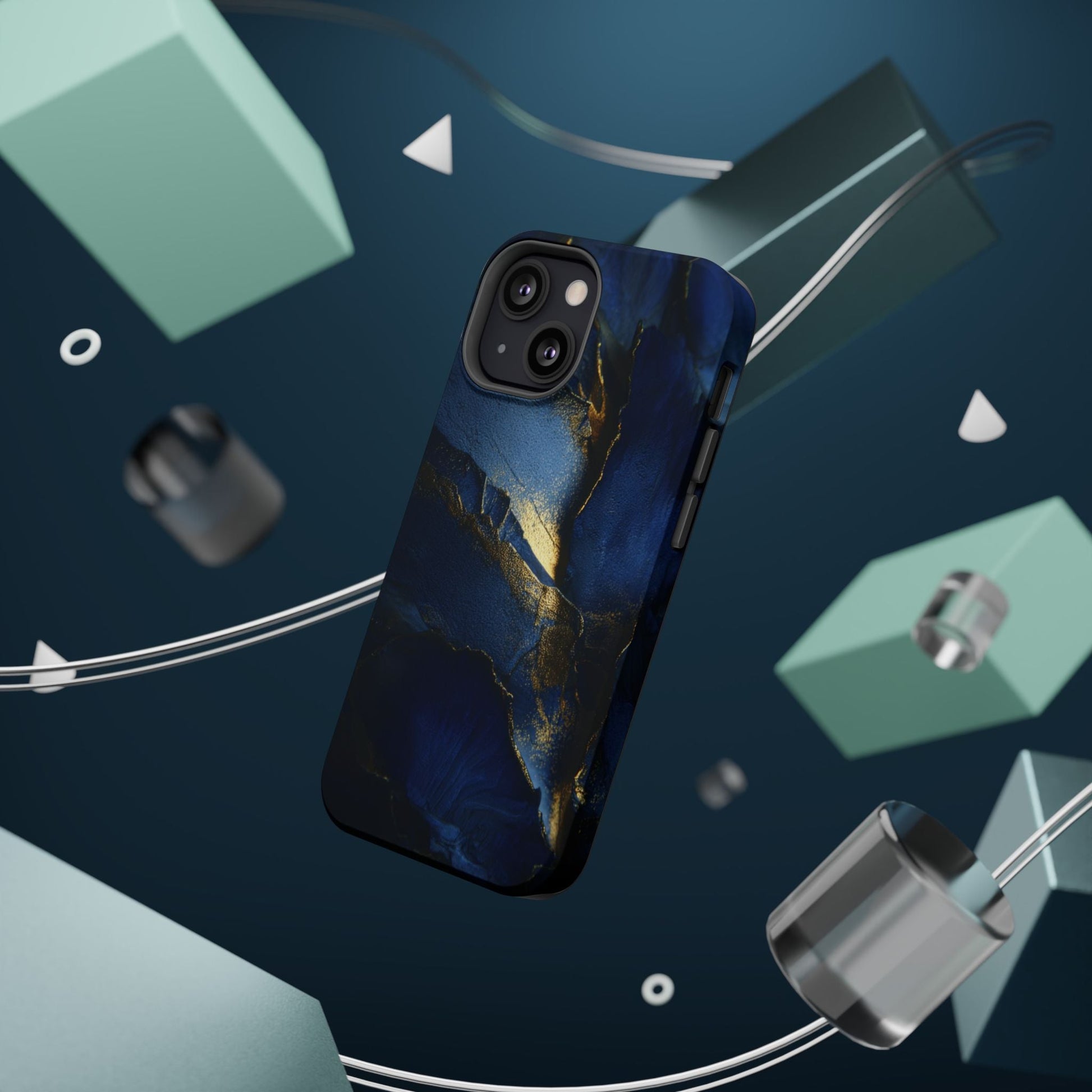 Phone Case - Blue and Gold 8k HD Design - Magnetic Tough Cases Printify