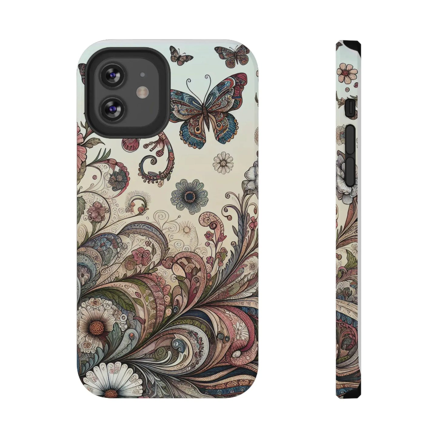 Phone Cases Whimsical Butterflies and Sunflowers Design Printify