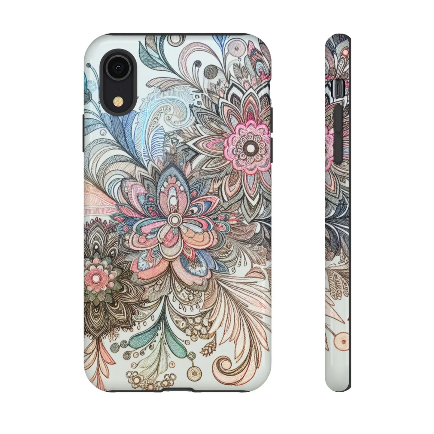 Floral Phone Case, Tough Cases, Protective mobile cover for flower lovers, Gift for her, Stylish phone accessory, Unique floral [...] Printify