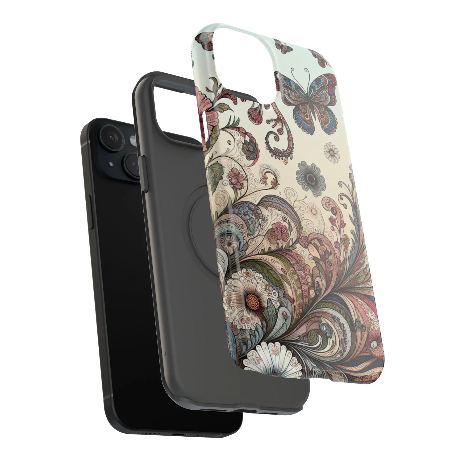 Phone Cases Whimsical Butterflies and Sunflowers Design Printify