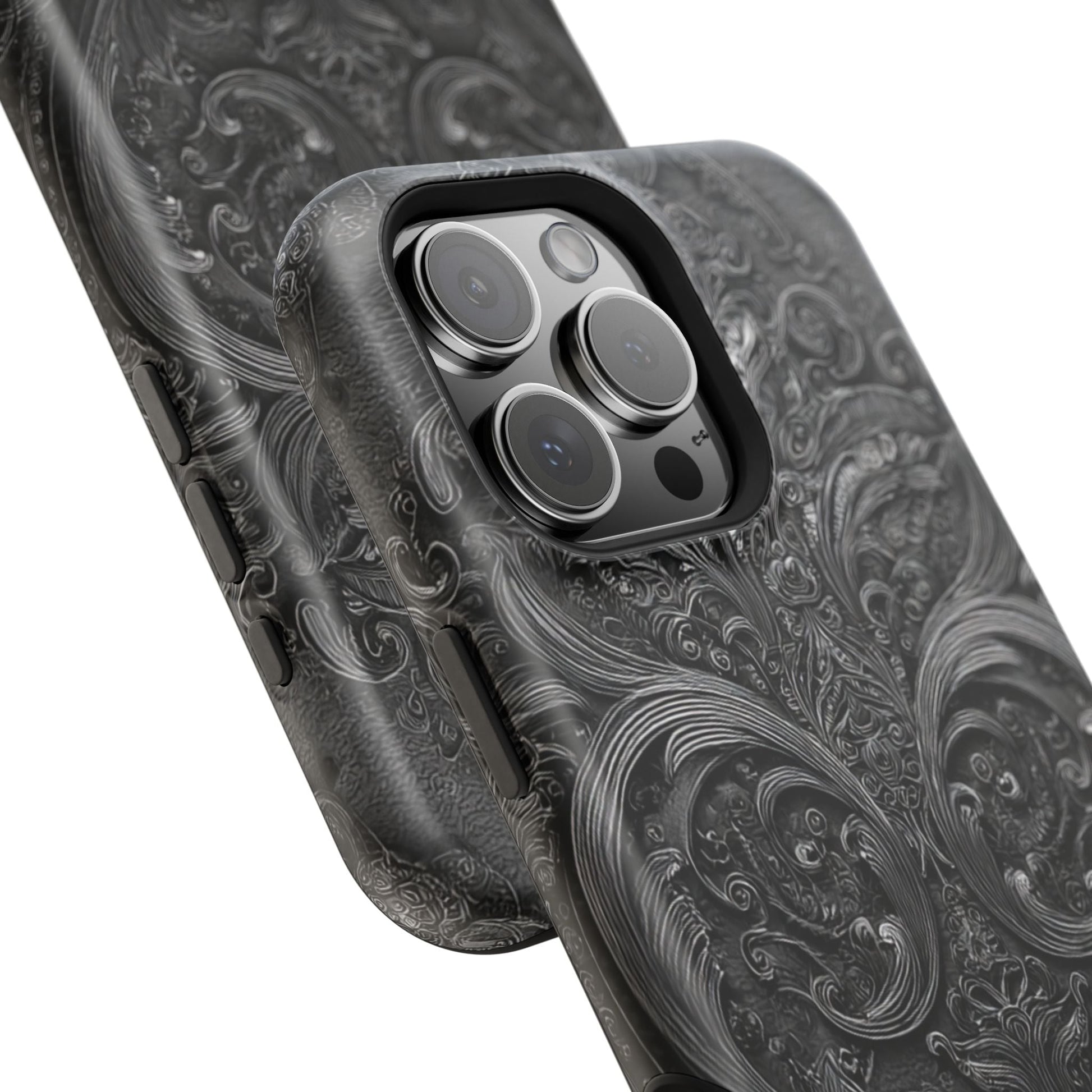 Phone Cases - Elegant Vintage Black Lace Design Printify