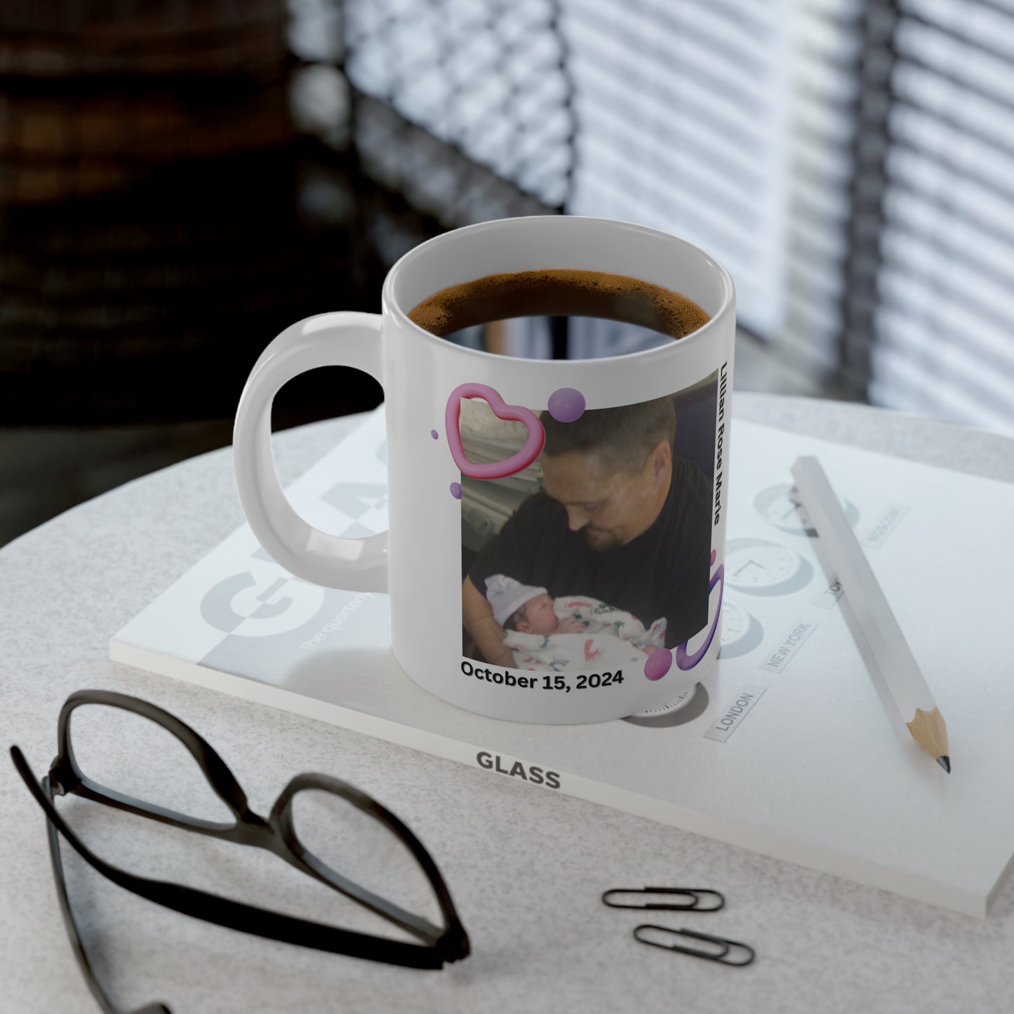 Personalized Jumbo Mug, Coffee Lover Gift, Custom Photo Mug, Heartfelt Father's Day, Birthday, Meaningful Keepsake