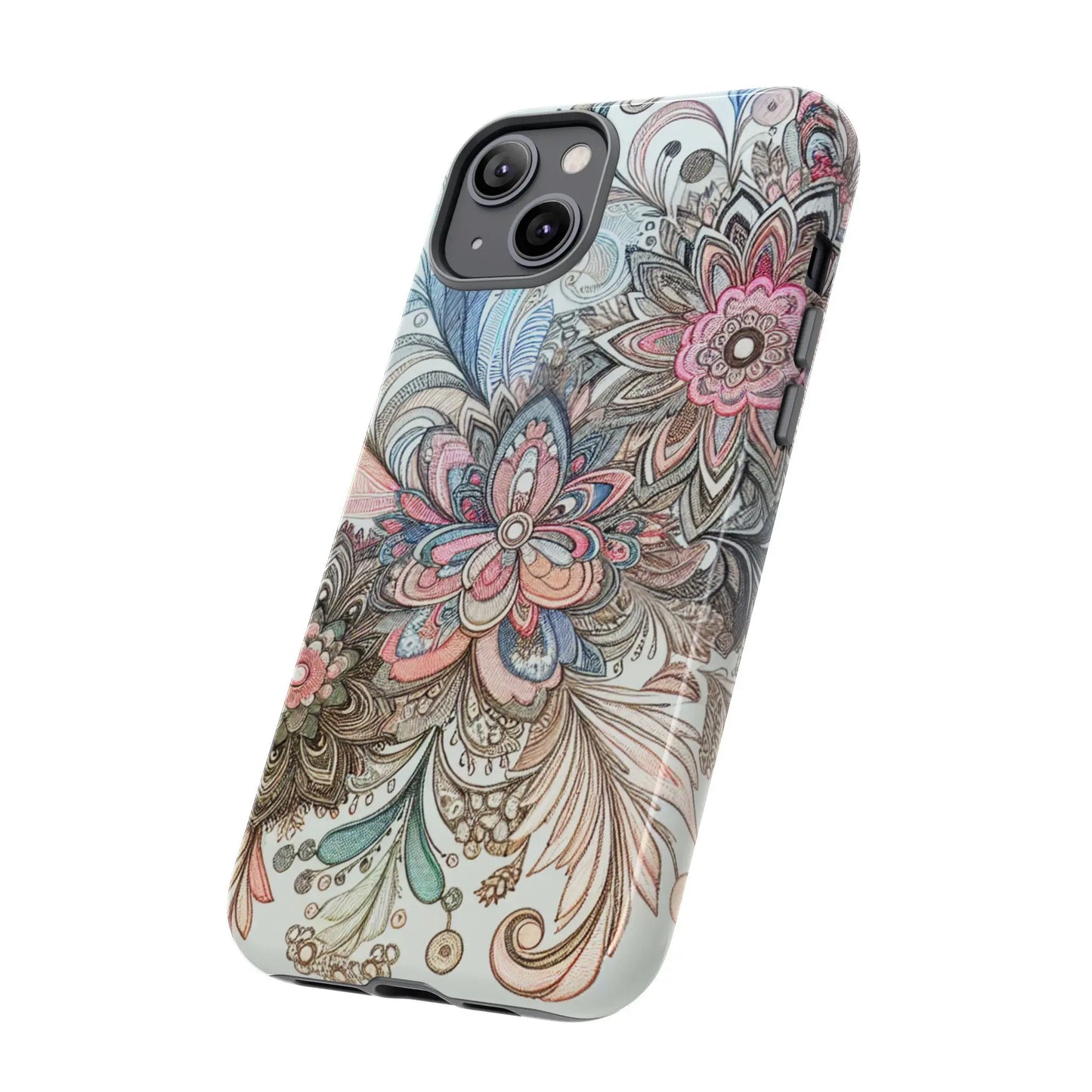 Floral Phone Case, Tough Cases, Protective mobile cover for flower lovers, Gift for her, Stylish phone accessory, Unique floral [...] Printify