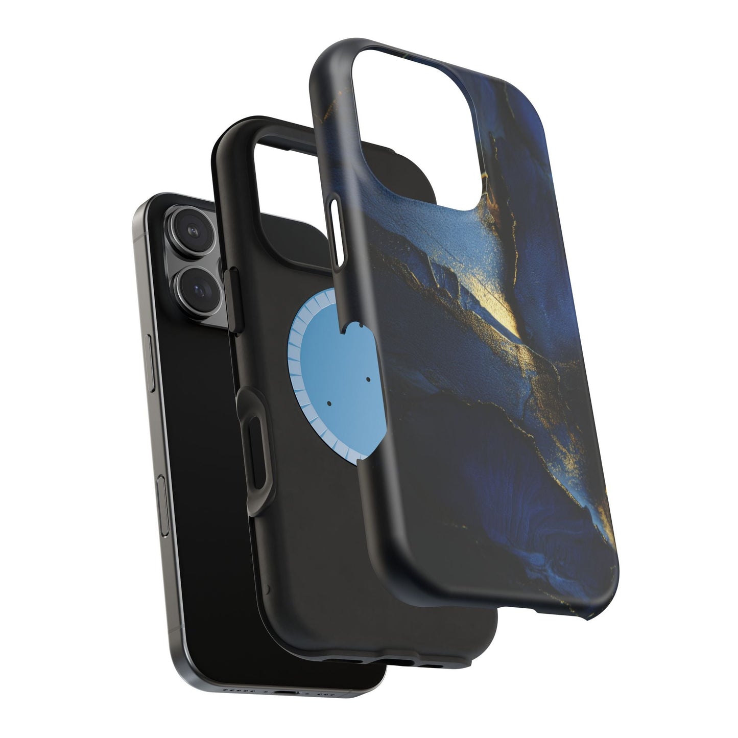 Phone Case - Blue and Gold 8k HD Design - Magnetic Tough Cases Printify