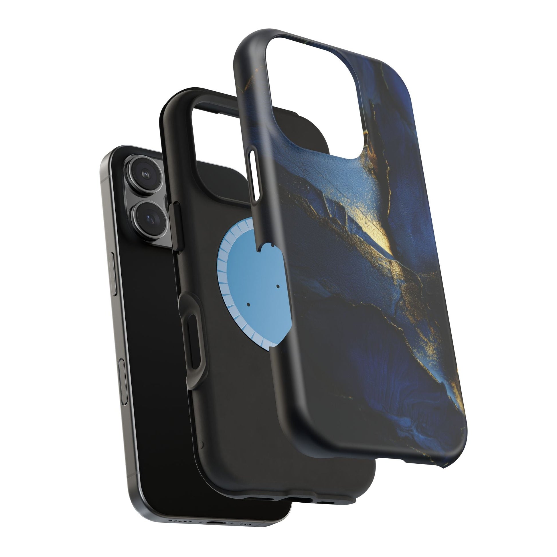 Phone Case - Blue and Gold 8k HD Design - Magnetic Tough Cases Printify
