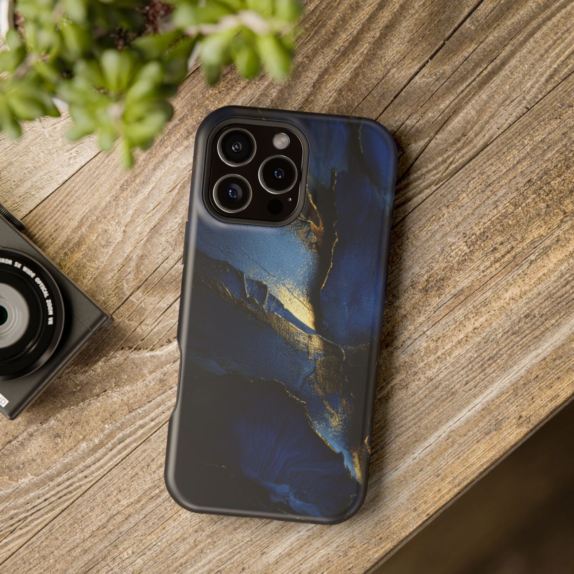 Phone Case - Blue and Gold 8k HD Design - Magnetic Tough Cases Printify
