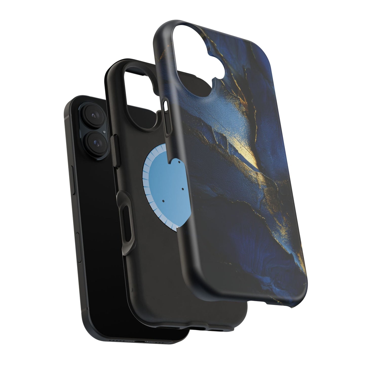 Phone Case - Blue and Gold 8k HD Design - Magnetic Tough Cases Printify
