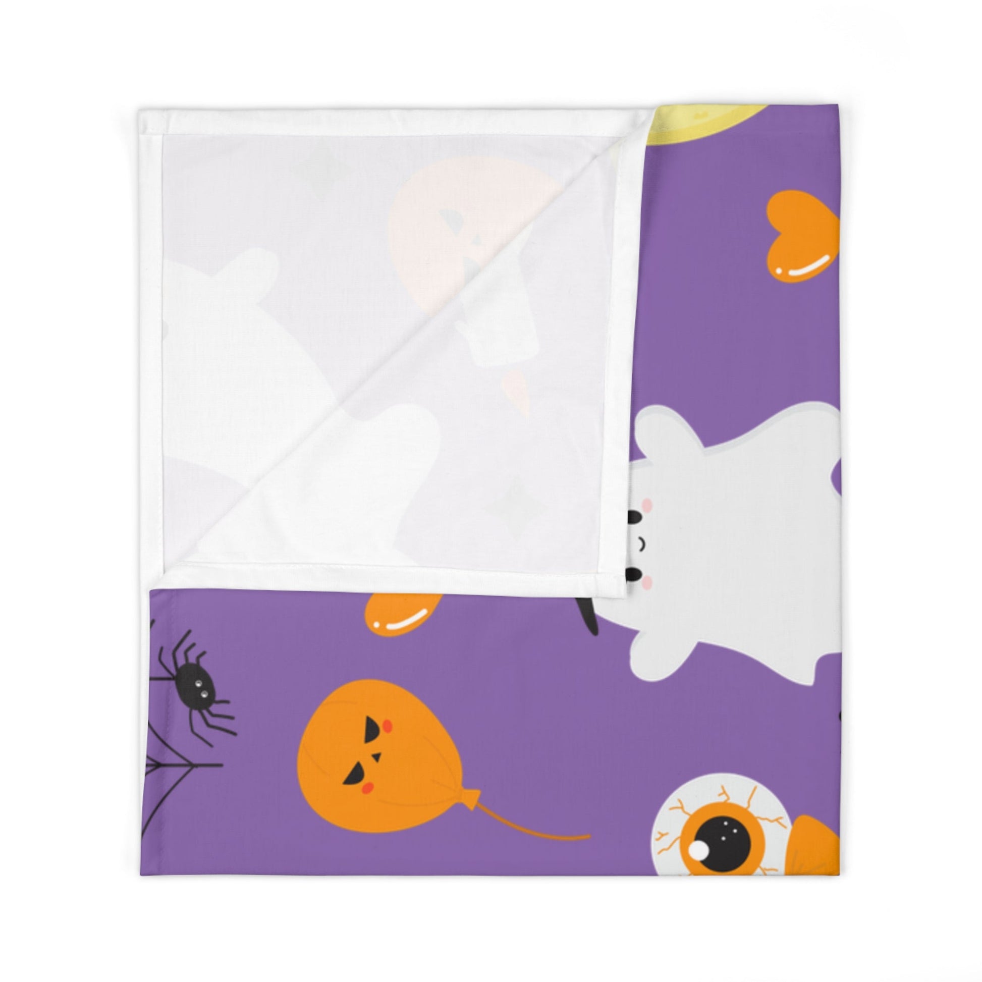 Cute Halloween Baby Swaddle Blanket, Cozy Infant Blanket, Ghost & Pumpkin Nursery Decor, Perfect Baby Shower Gift, Seasonal Baby Wrap Printify