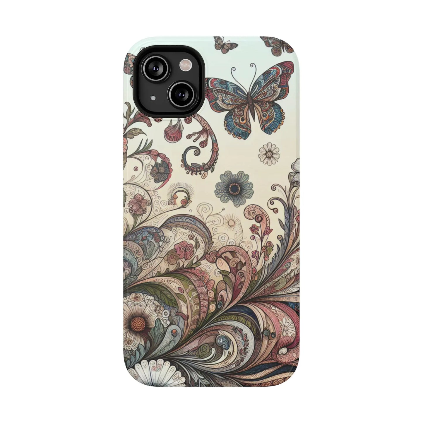Phone Cases Whimsical Butterflies and Sunflowers Design Printify