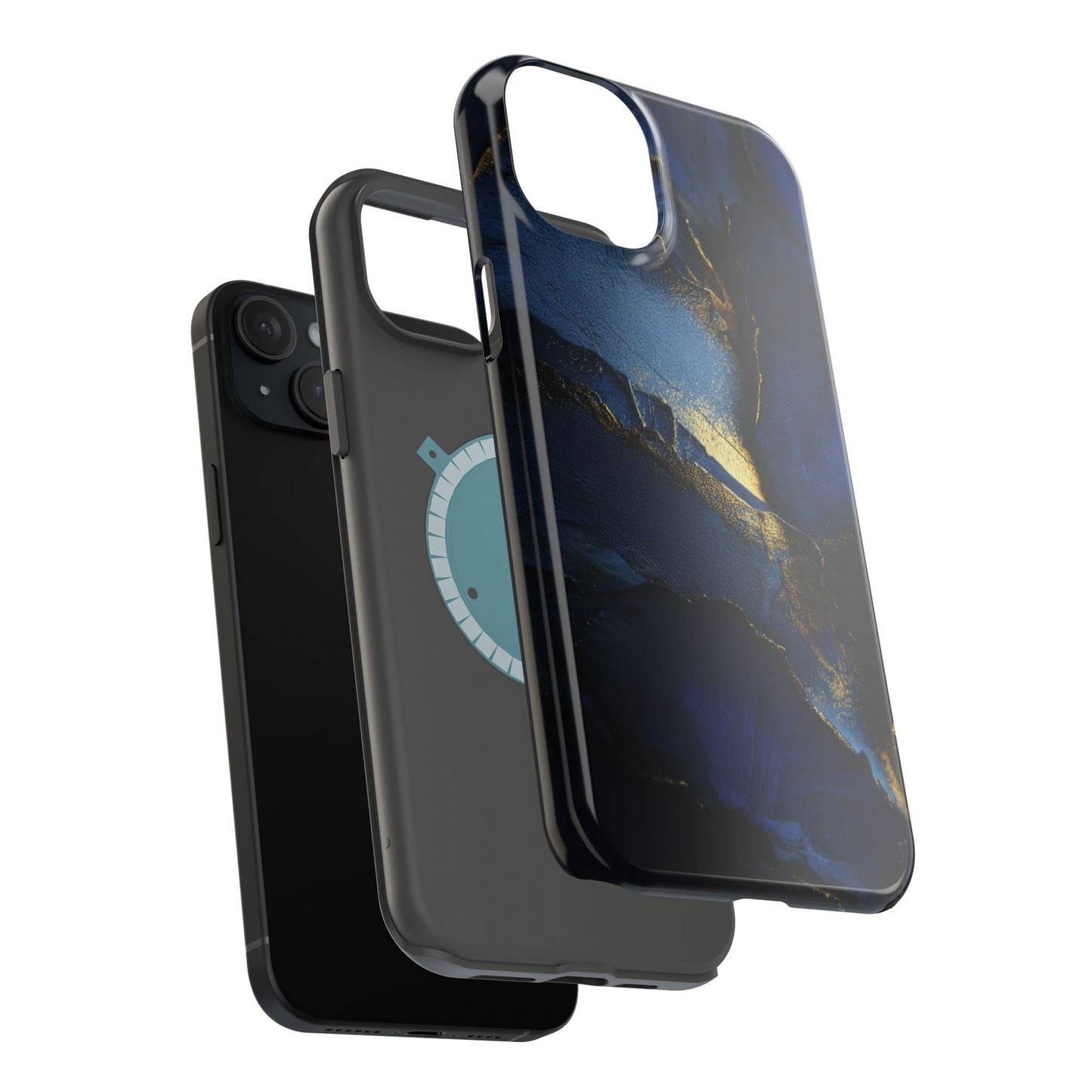 Phone Case - Blue and Gold 8k HD Design - Magnetic Tough Cases Printify