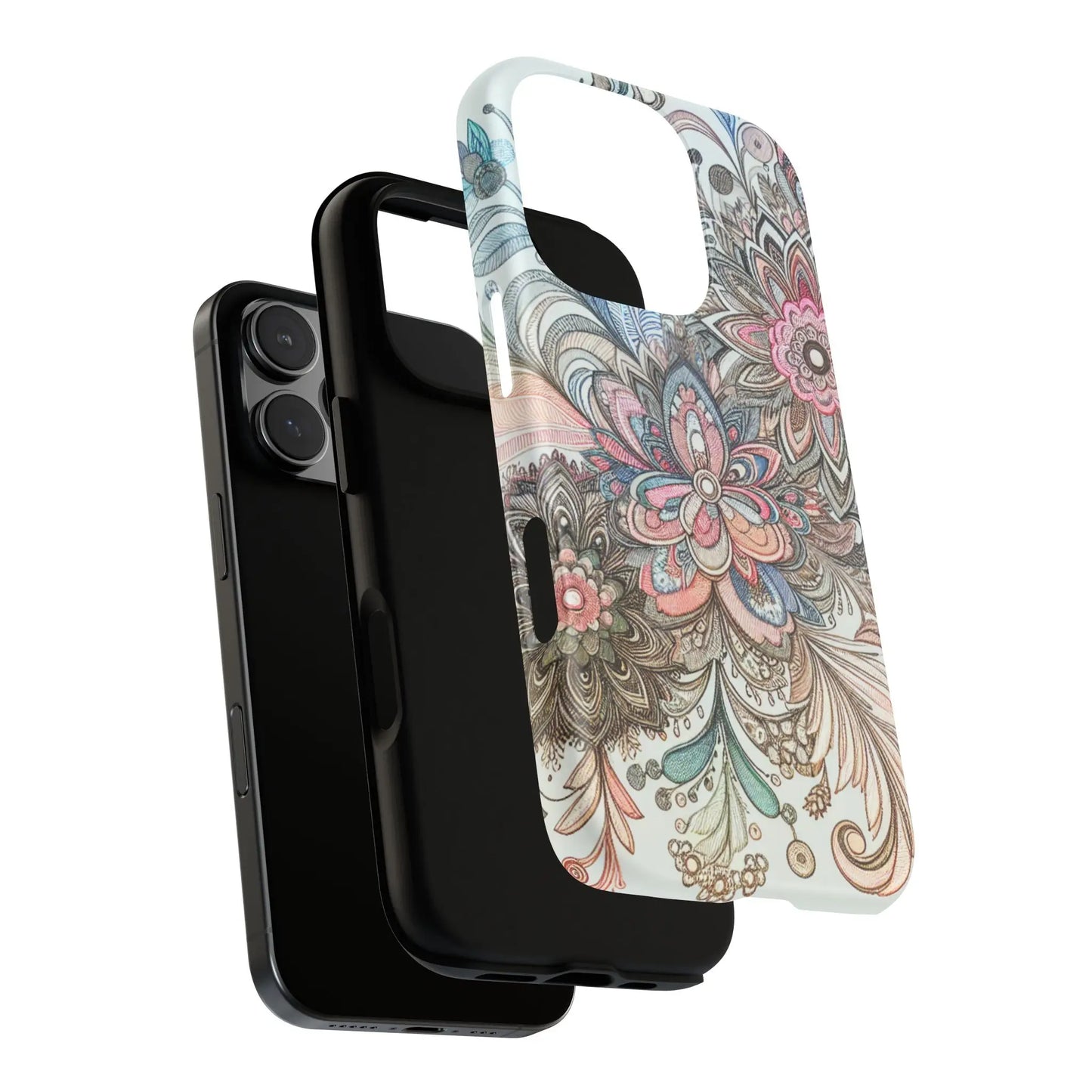 Floral Phone Case, Tough Cases, Protective mobile cover for flower lovers, Gift for her, Stylish phone accessory, Unique floral [...] Printify