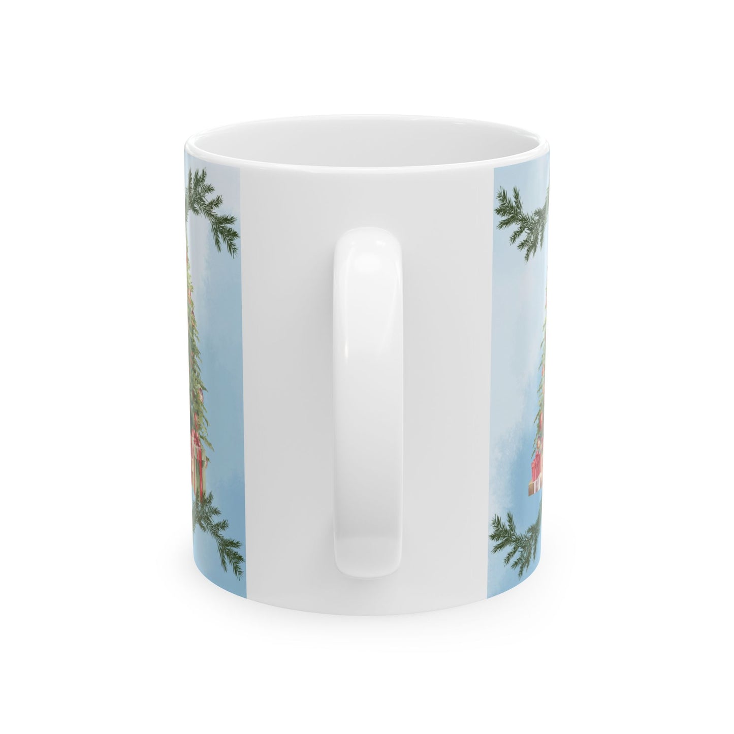 Merry Christmas Ceramic Mug, Holiday Gift, Festive Coffee Cup, Christmas Decor, Seasonal Beverageware