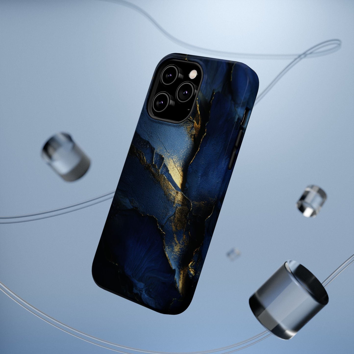 Phone Case - Blue and Gold 8k HD Design - Magnetic Tough Cases Printify