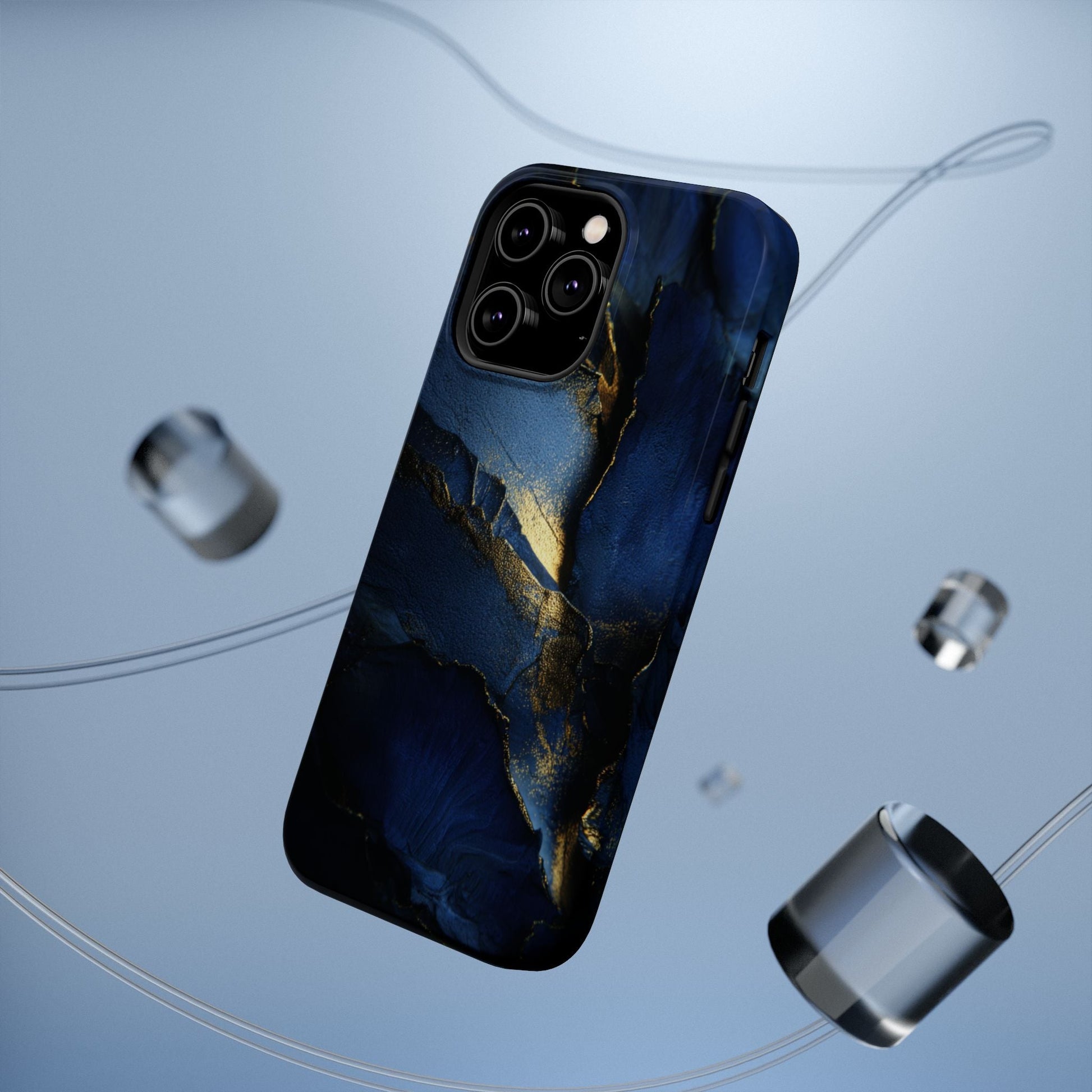 Phone Case - Blue and Gold 8k HD Design - Magnetic Tough Cases Printify