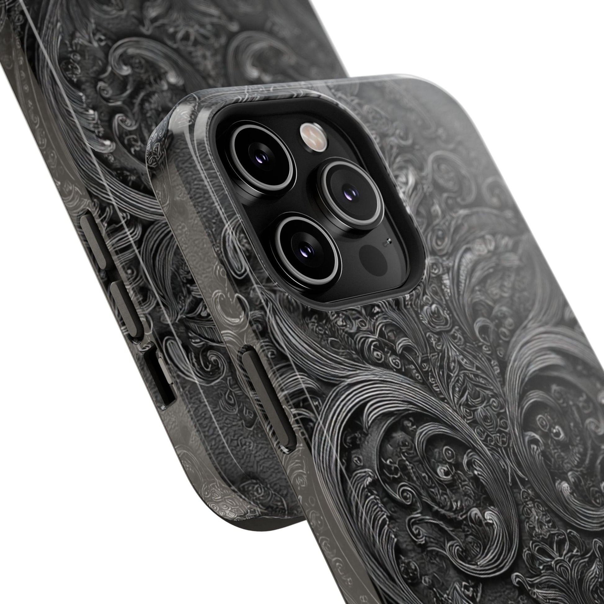 Phone Cases - Elegant Vintage Black Lace Design Printify