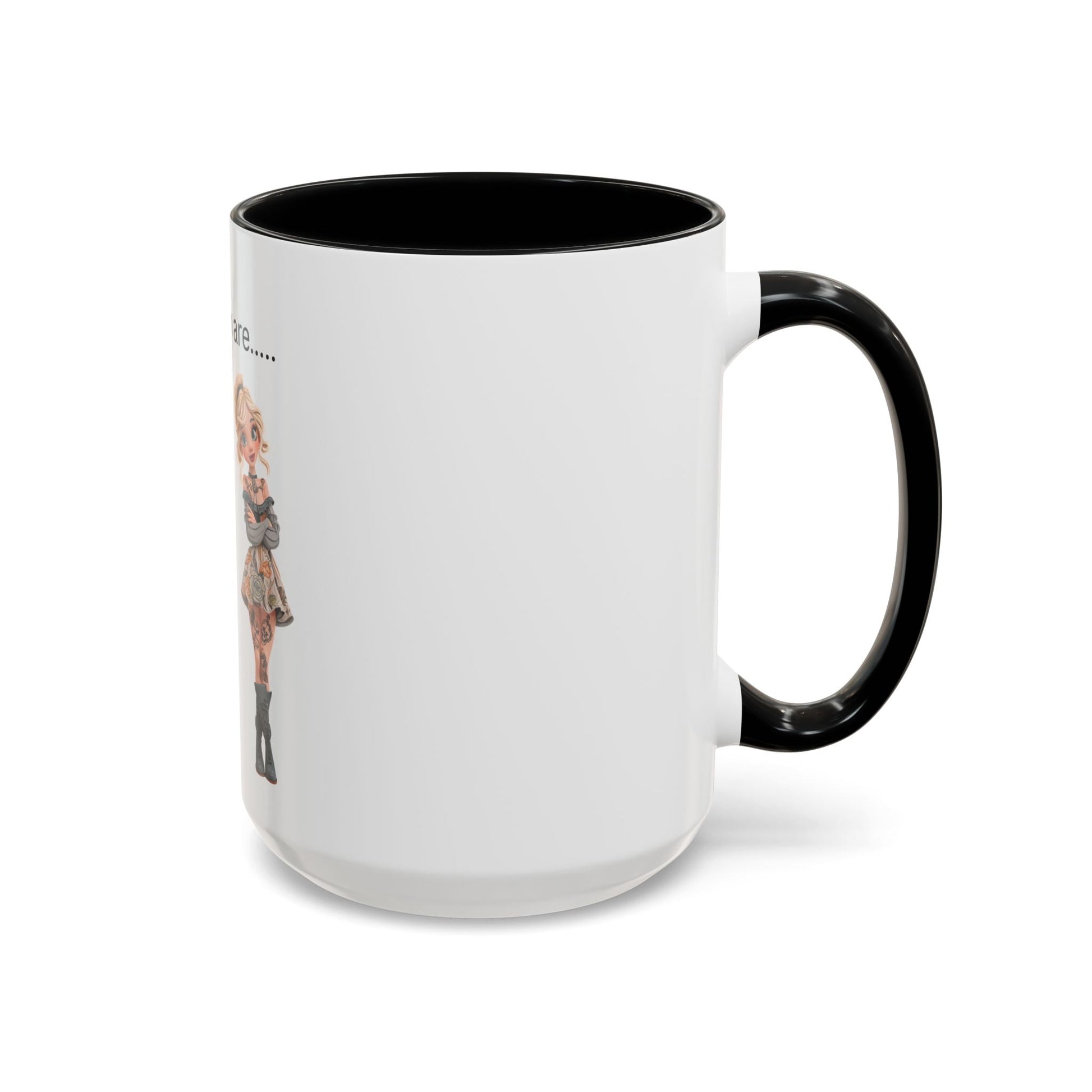 Funny IDGAF Mug, Sarcastic Coffee Cup, Design on (Front) Novelty Gift for Friends, Coworkers, 11oz, 15oz Printify
