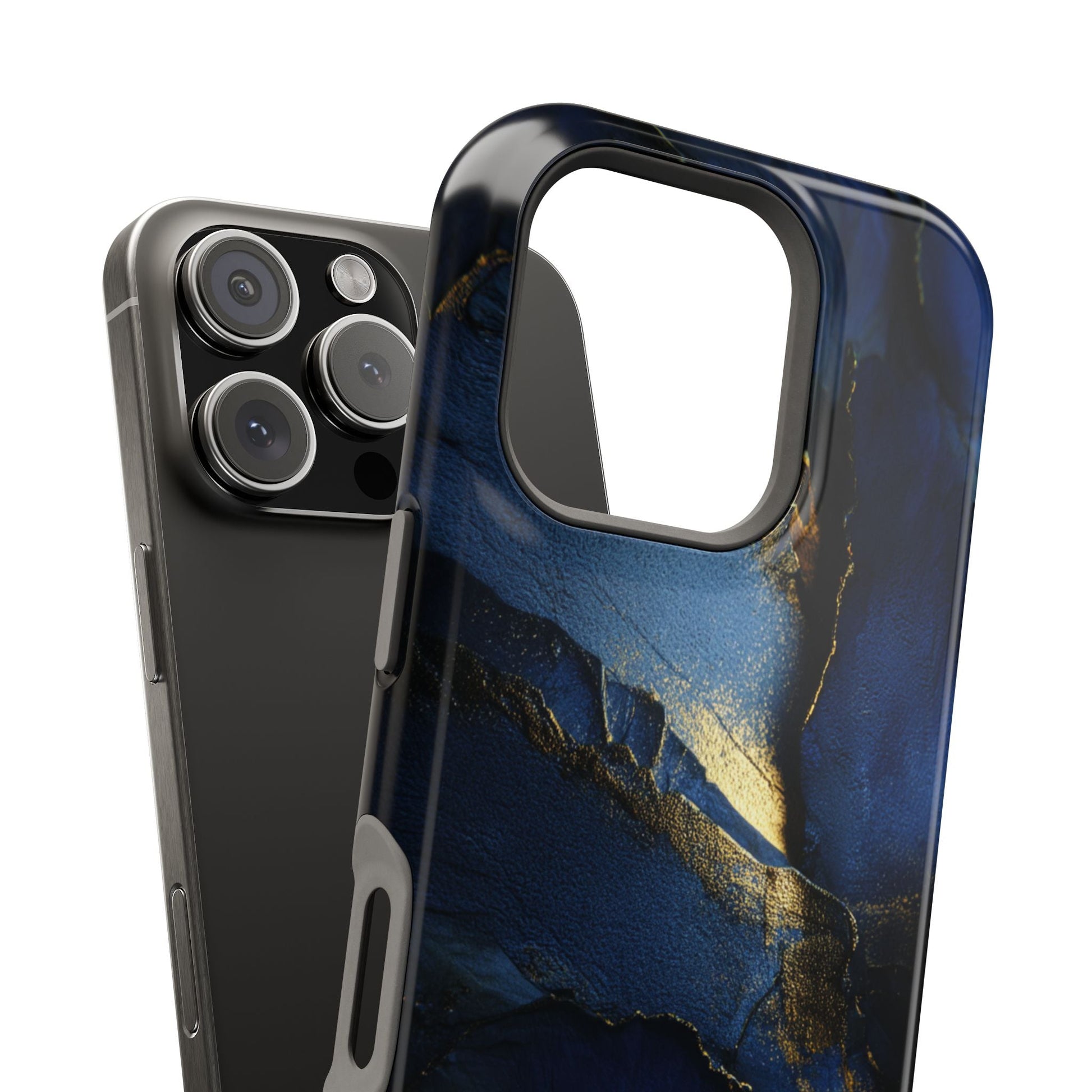 Phone Case - Blue and Gold 8k HD Design - Magnetic Tough Cases Printify