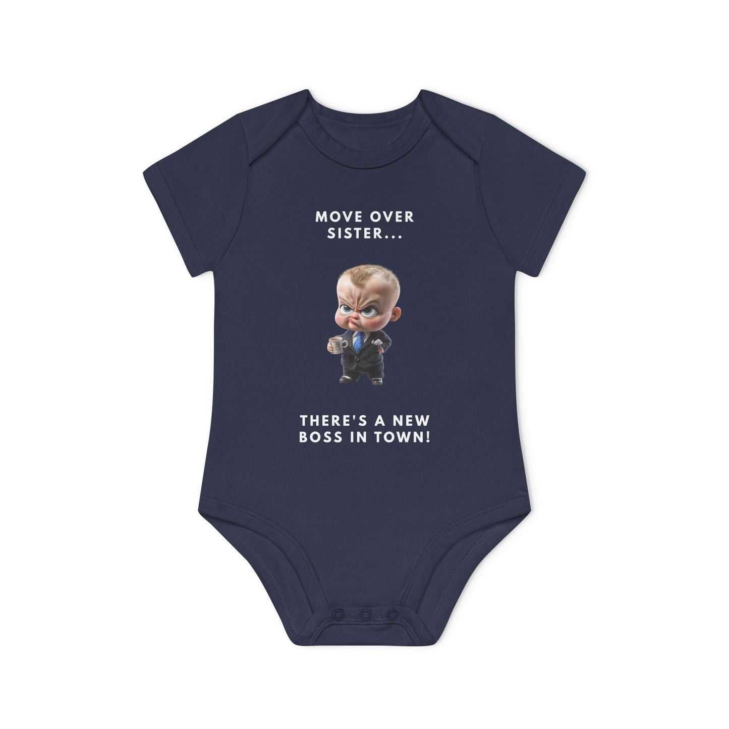 Baby Boss Organic Bodysuit - Adorable Infant Clothing, Funny Baby Gift, Cute Newborn Outfit, Perfect for Baby Showers, Milestone Photos Printify